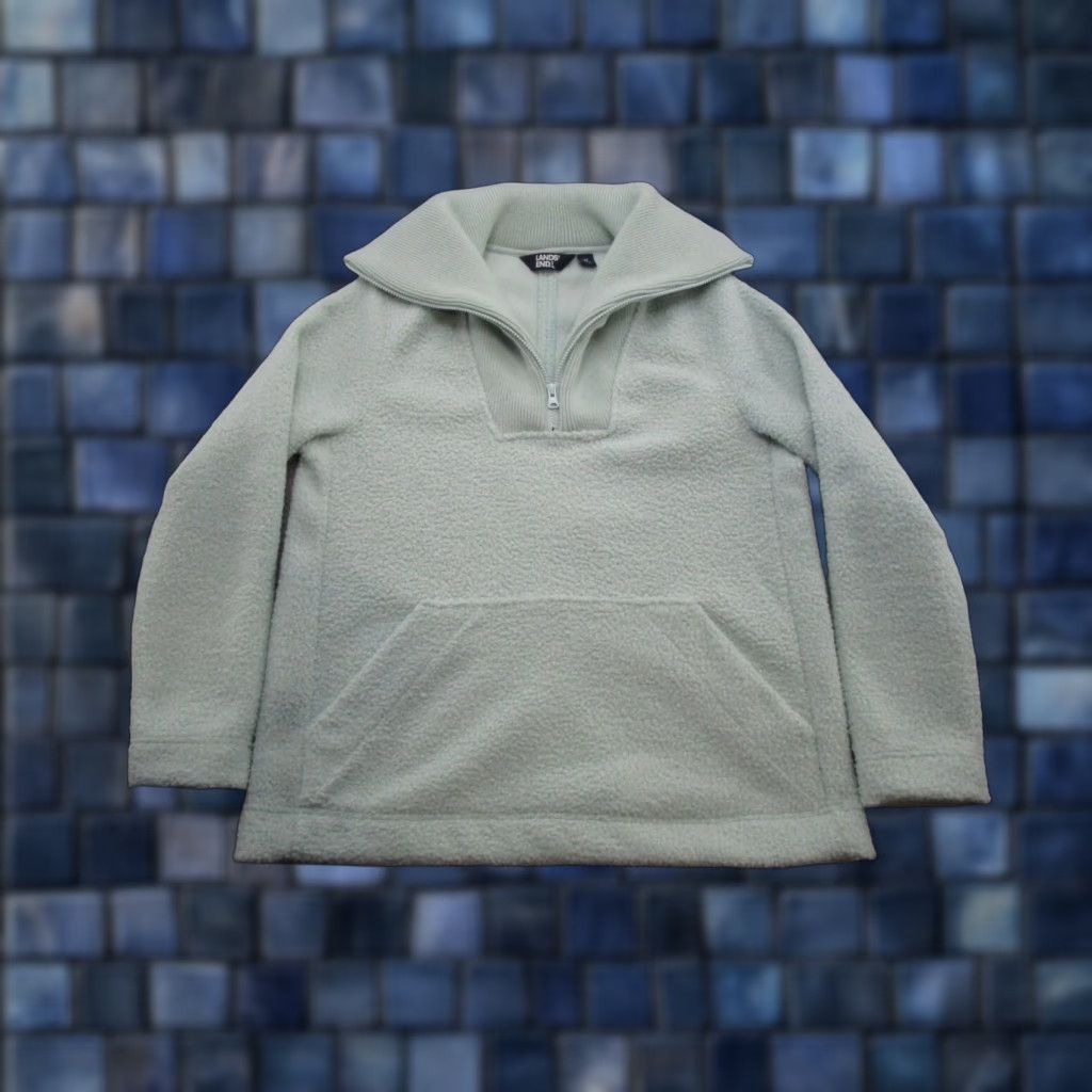 Lands' End Lands' End Women’s Light Blue Sherpa Pullover 1/4 Zip Mock Neck Size M Pullover Shirt Womens Pullover 1/4 Zip Mock Neck Blue 90s Outdoor Activewear Size M / US 6-8 / IT 42-44 - 1 Thumbnail