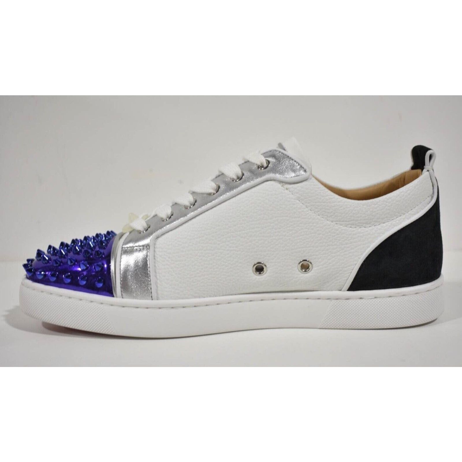 Christian Louboutin Christian Louboutin Louis Junior Spikes Flat White Purple Size US 9 / EU 42 - 9 Thumbnail