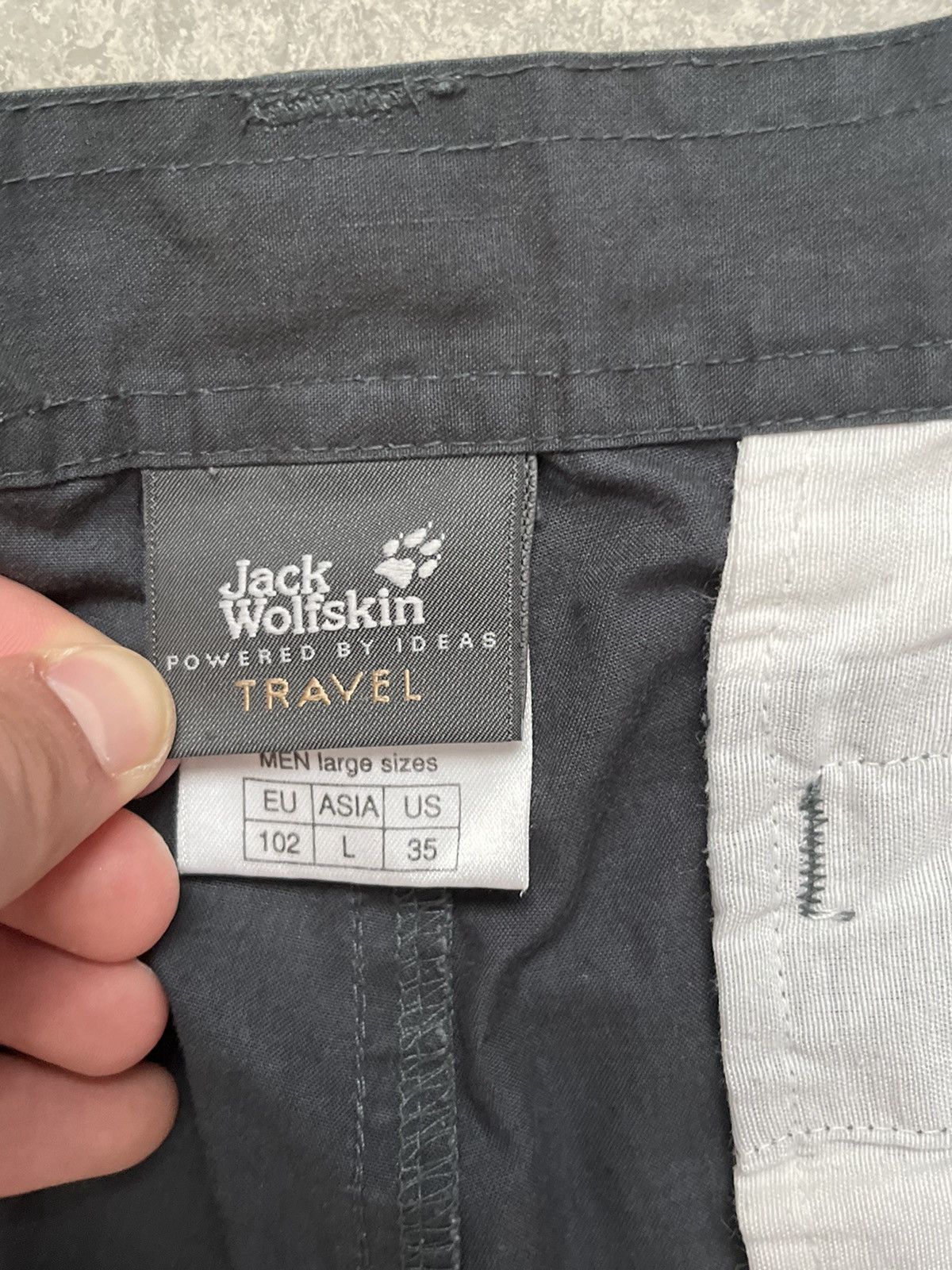 Jack Wolfskin Tactical Military-Style Cargo Pants Black Nylon, Convertible Size US 35 - 4 Thumbnail