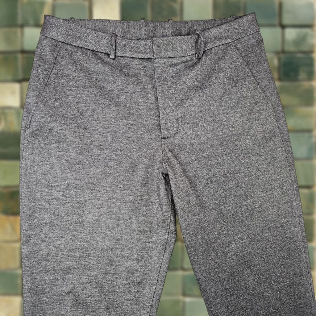 Vintage VINTAGE: No — Kit and Ace Dress Pants Mens 36x32 Gray Stretch Tapered Casual Chino Pants, Flat Front, Zip Closure, Pockets, 90s? Size US 36 / EU 52 - 1 Thumbnail