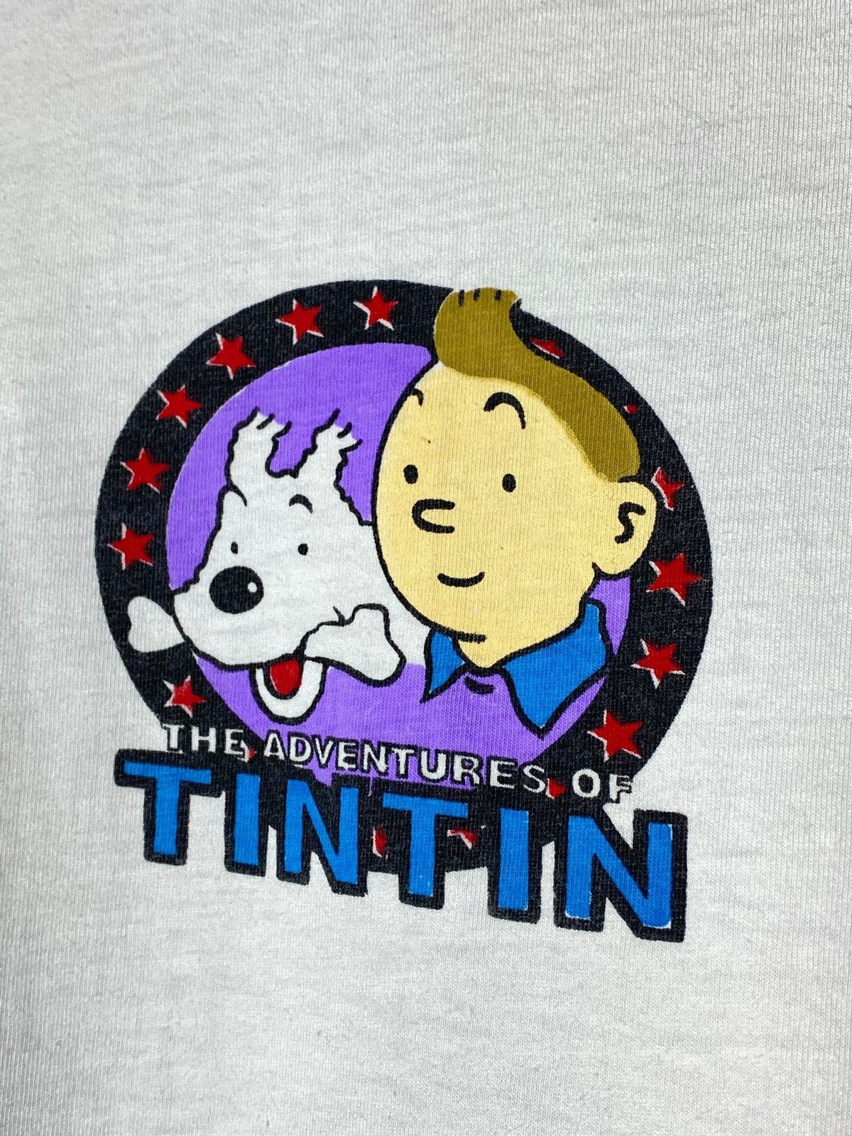 Cartoon Network 🔥 90s TINTIN CALCULUS AFFAIR TEE AIRLIFT ACTION RETRO COMIC Size US L / EU 52-54 / 3 - 7 Thumbnail