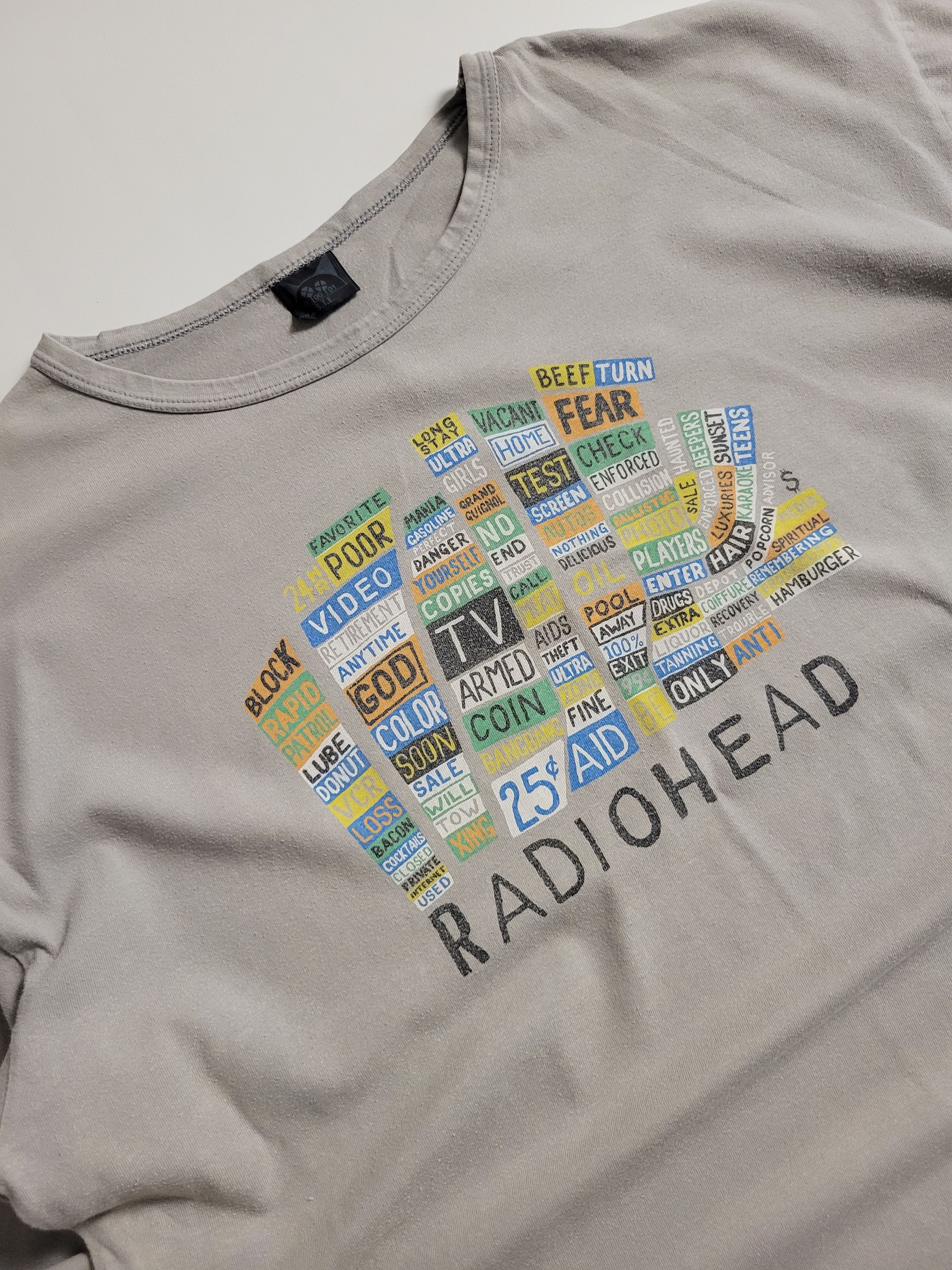 Band Tees 00s Faded Radiohead Hail To The Thief Thom Yorke Longsleeve Size US L / EU 52-54 / 3 - 3 Thumbnail
