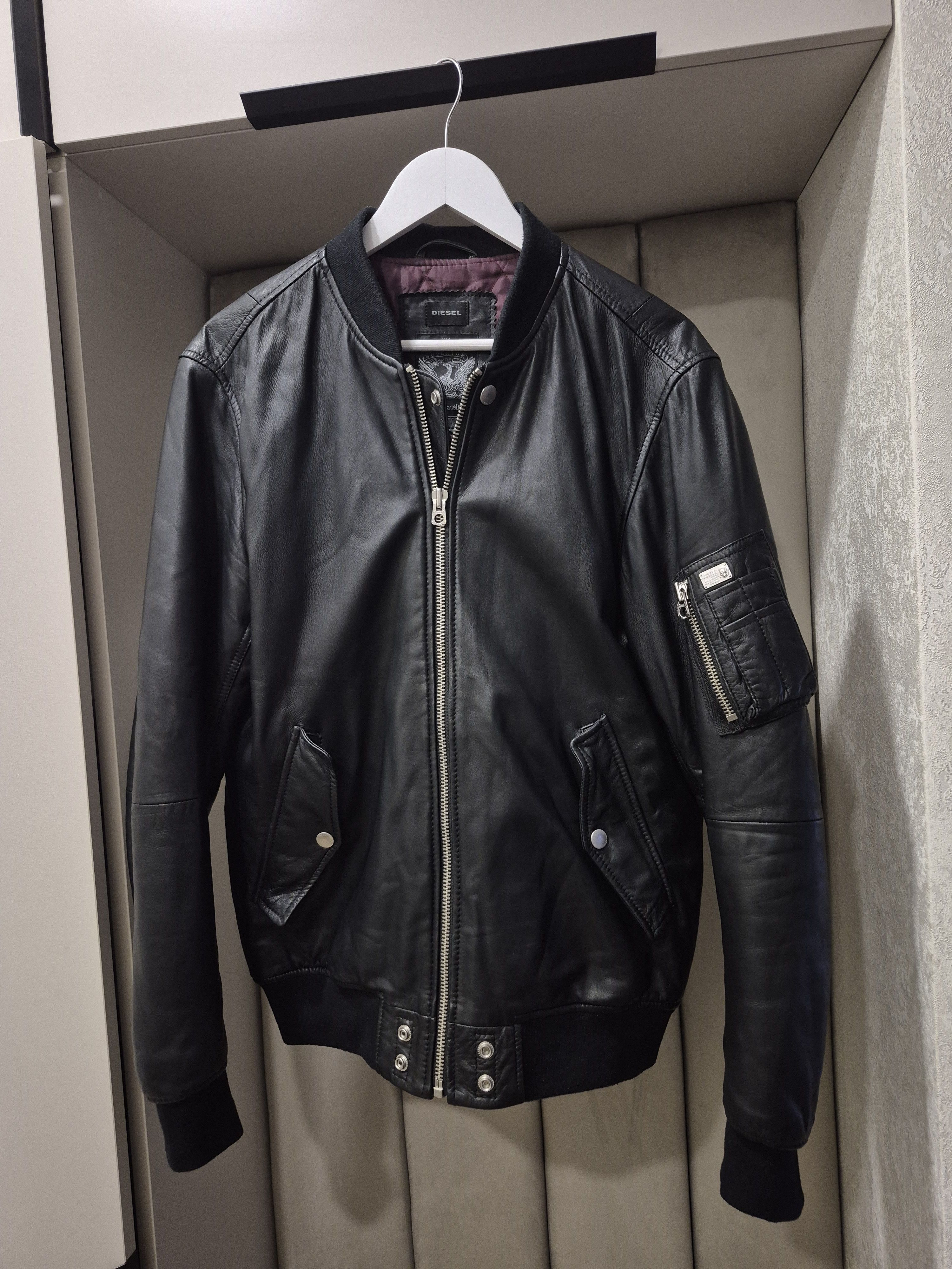 Diesel Diesel leather bomber jacket Size US L / EU 52-54 / 3 - 2 Thumbnail