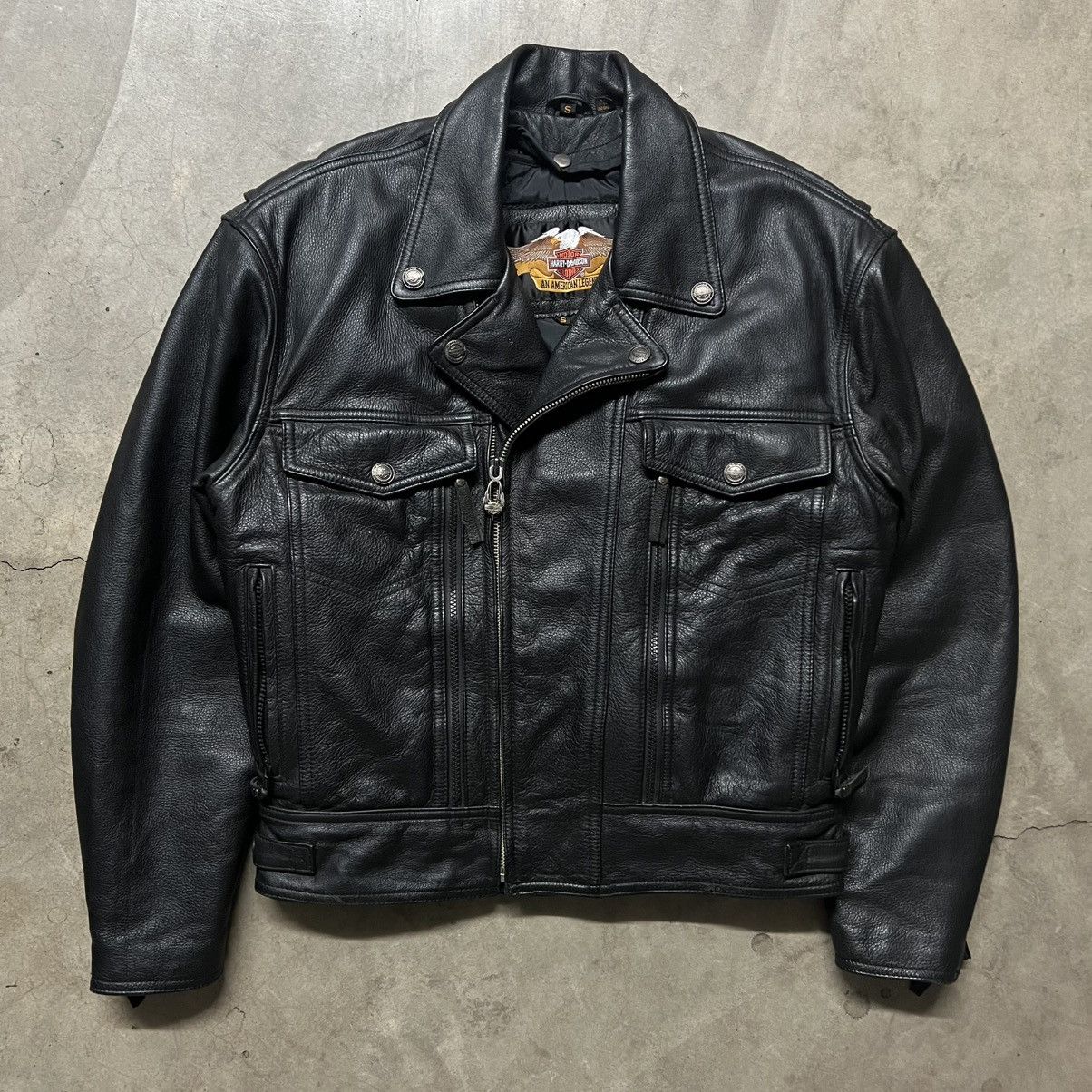 Harley Davidson × Vintage Harley Davidson “Conceal Carry” Motorcycle Leather Jacket Size US S / EU 44-46 / 1 - 2 Thumbnail