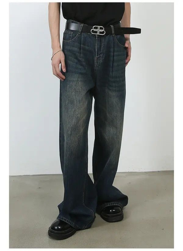 Japanese Brand Japanese retro basic loose straight wide-leg jeans Size US 32 / EU 48 - 3 Thumbnail