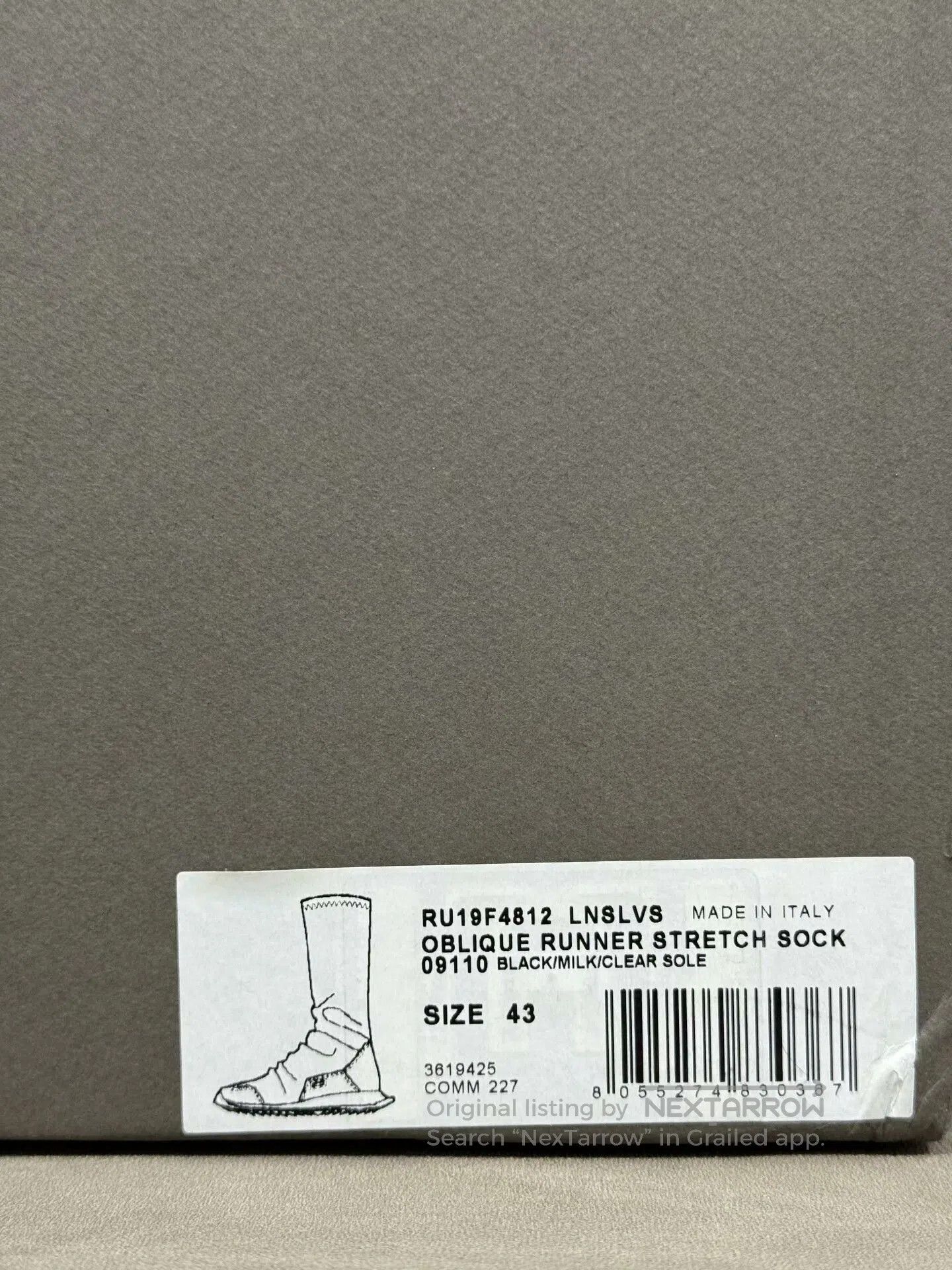Rick Owens Rick Owens Oblique Runner Stretch Sock Boots. Size US 11.5 / EU 44-45 - 8 Thumbnail