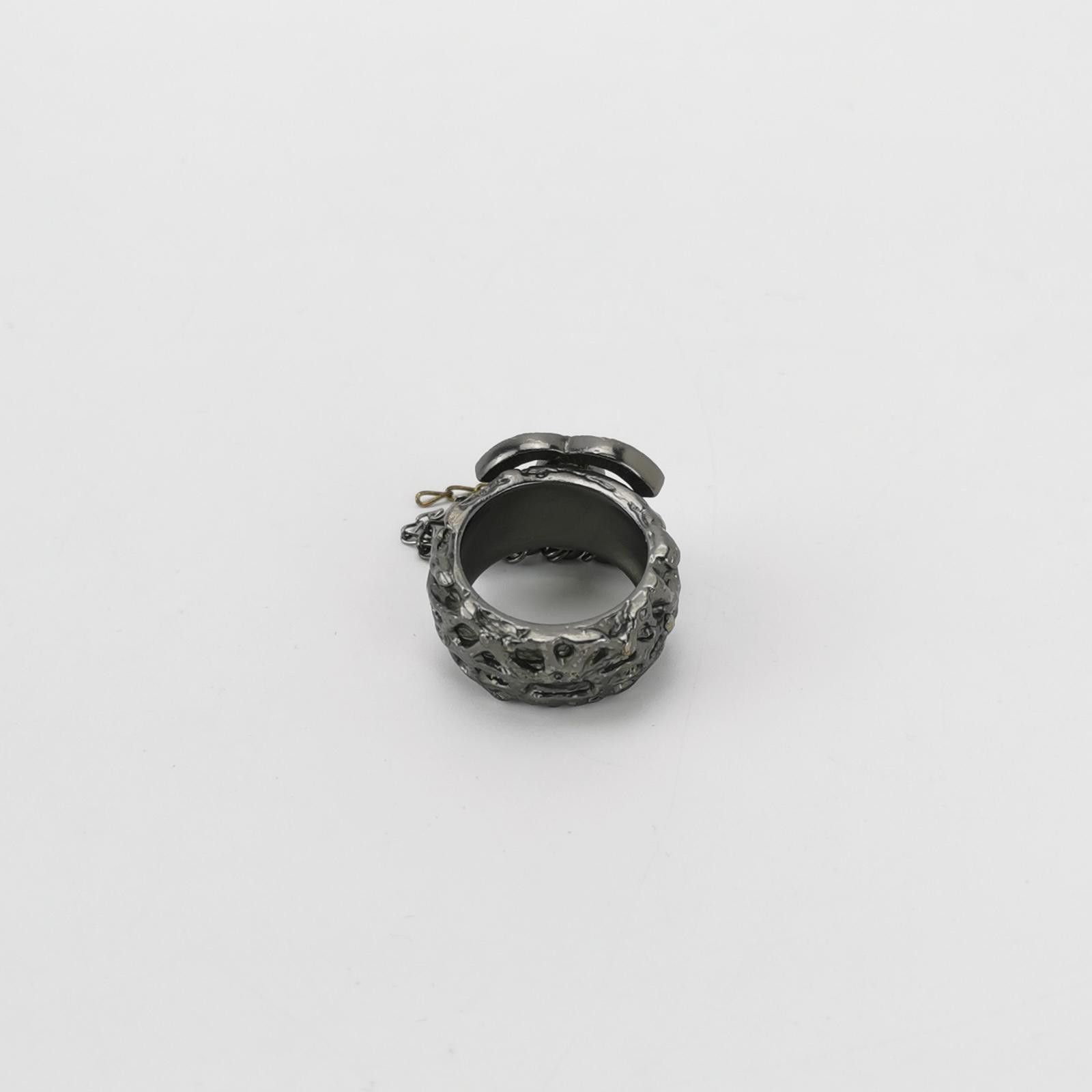 Chanel Chanel Double C Logo Ring Size 15 -z2505 Size ONE SIZE - 3 Thumbnail
