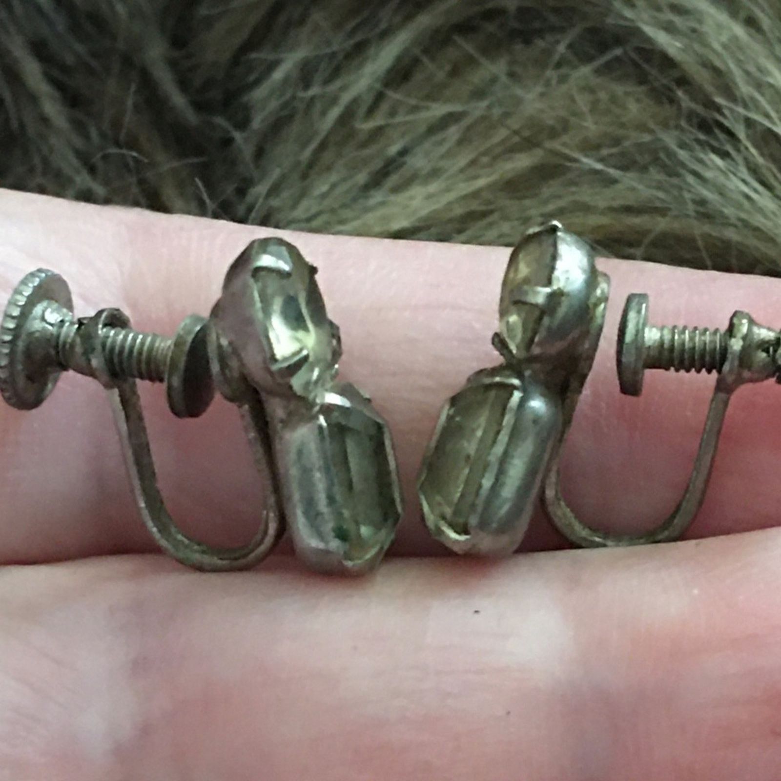 Other Antique 40s glass rhinestone screw back clips Size ONE SIZE - 4 Thumbnail
