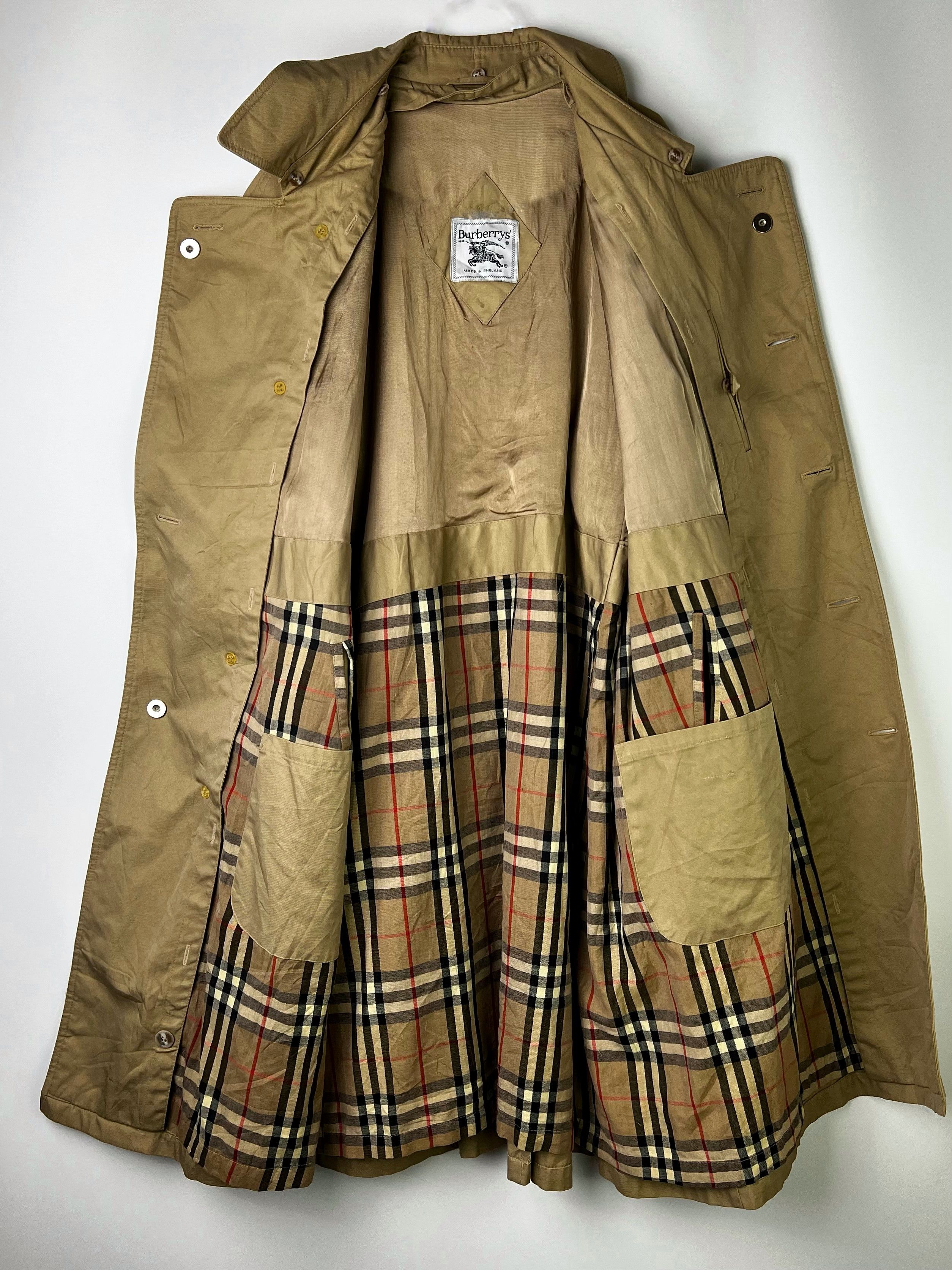 Burberry BURBERRY VINTAGE TRENCH COAT DOUBLE BREAST BEIGE Size US XXL / EU 58 / 5 - 2 Thumbnail