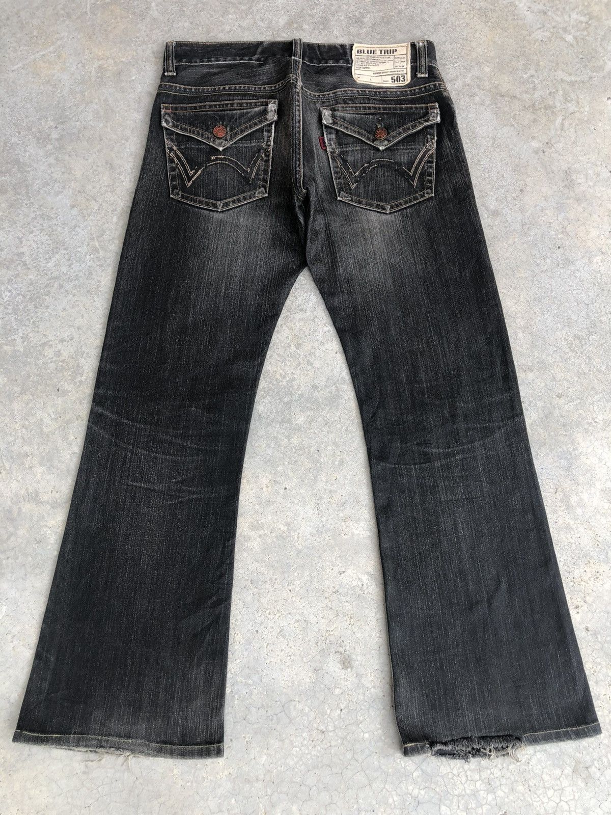 If Six Was Nine Japanese Edwin Flared Jeans Distressed Jeans Size US 32 / EU 48 - 1 Thumbnail