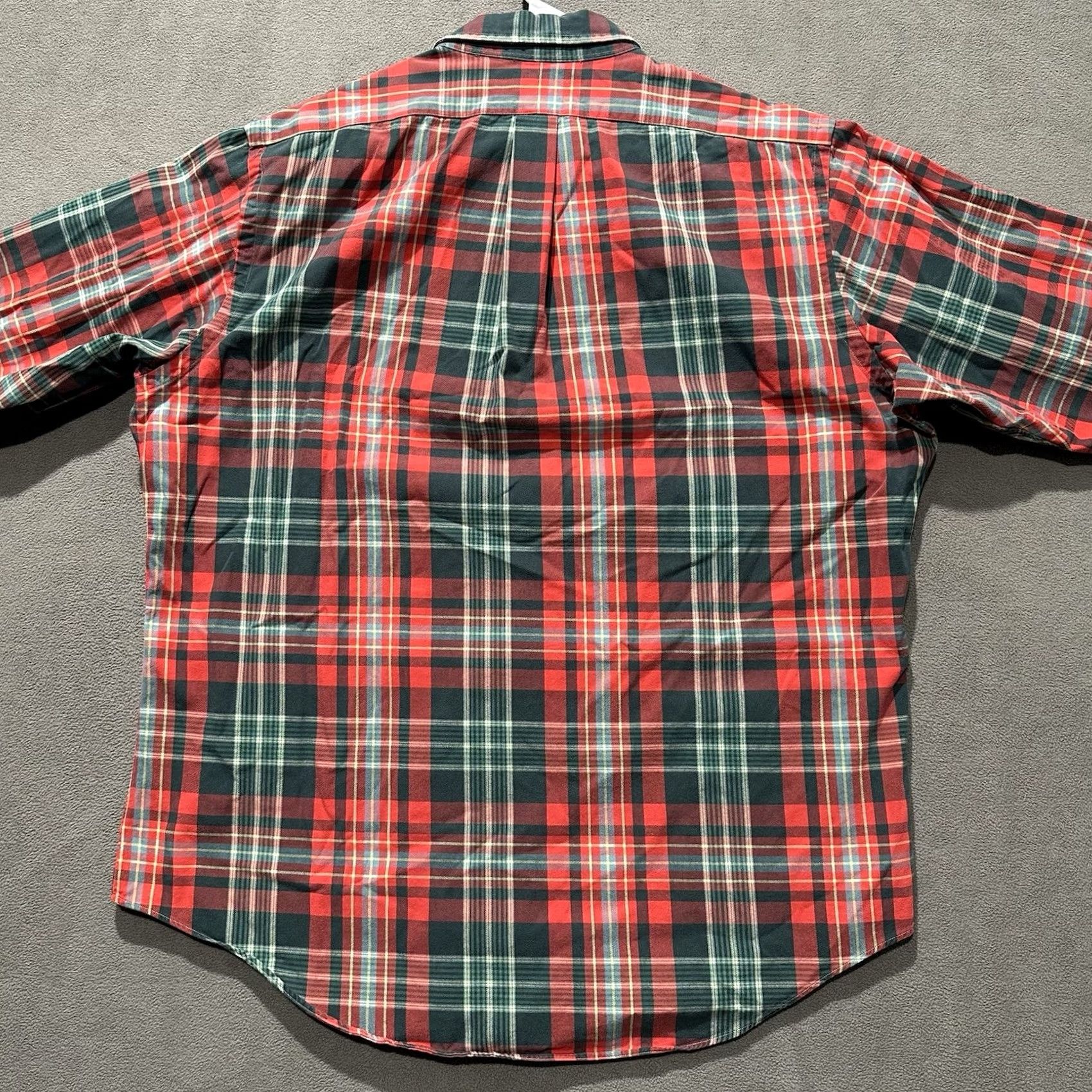 Ralph Lauren Vintage Ralph Lauren Shirt Mens XL Red Green Plaid Flannel Cotton Button Down Size US XL / EU 56 / 4 - 2 Thumbnail