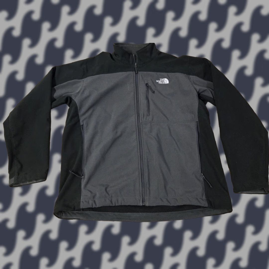 The North Face The North Face Jacket Mens XL Gray Black Softshell Full Zip Fleece Lined Outdoors Size US XL / EU 56 / 4 - 1 Thumbnail