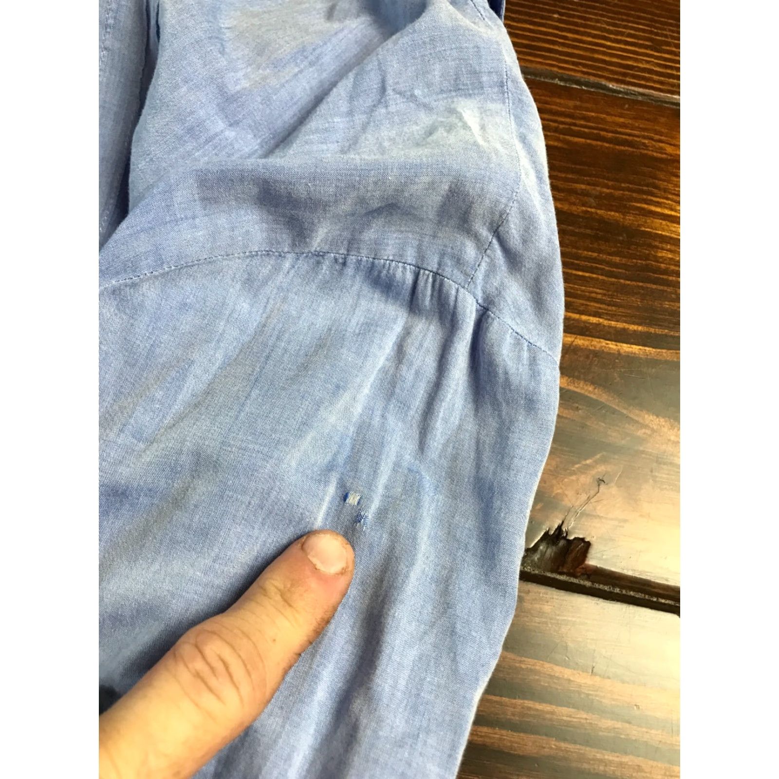 Vintage VINTAGE Chico's Shirt Women's Size 2 Solid Blue Half Button Up Long Sleeve Collared Size XS / US 0-2 / IT 36-38 - 6 Thumbnail