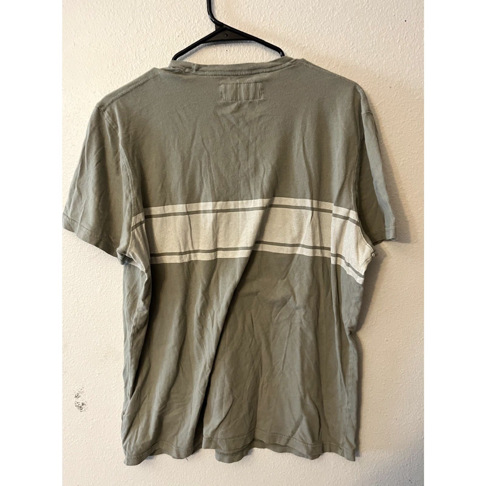 Abercrombie & Fitch Abercrombie & Fitch Tee Men Green Short Sleeve Crew Neck Logo Slim A&F L Size US 33 - 3 Thumbnail