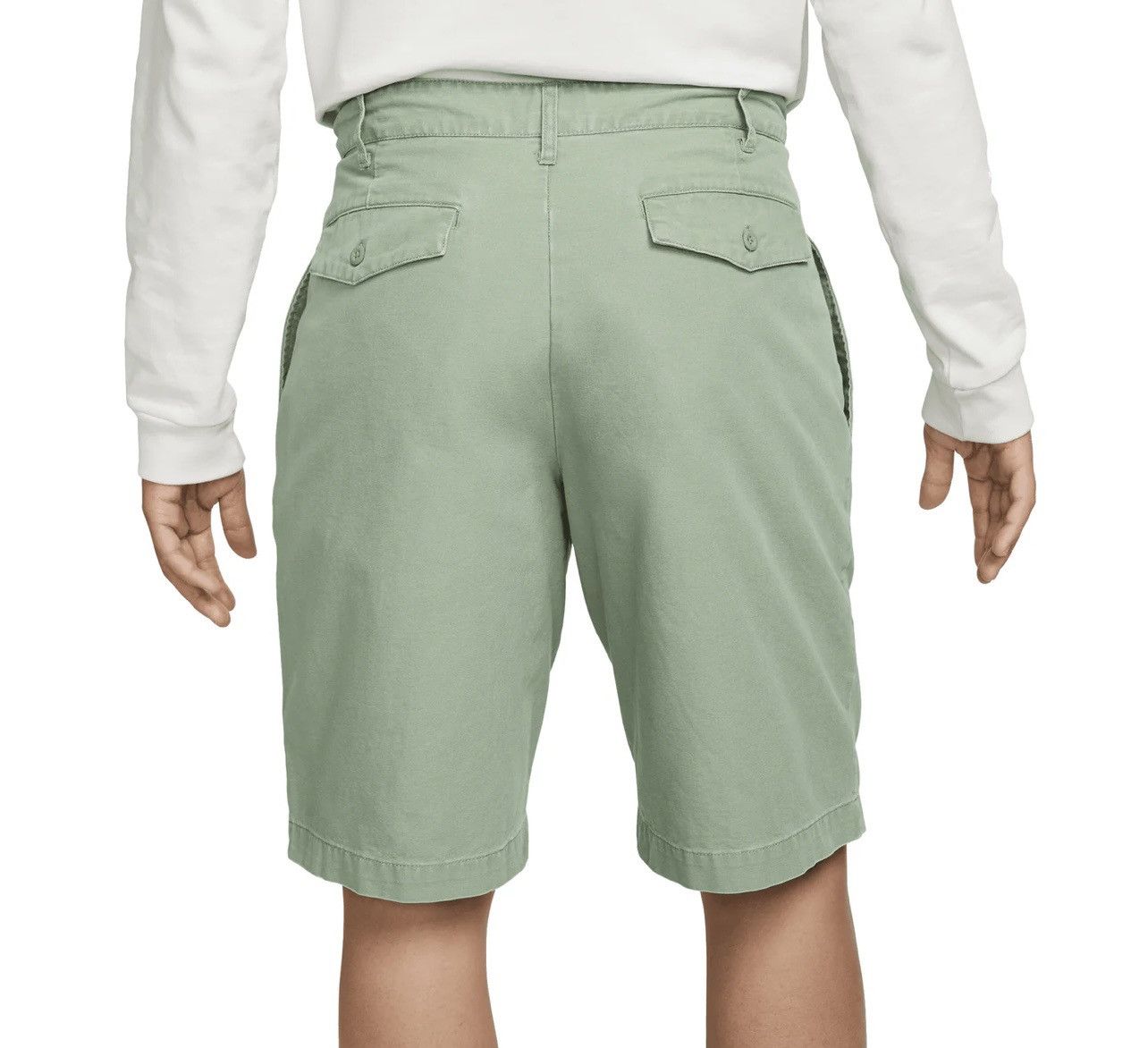 Nike Nike Men's Life Pleated Chino Shorts Oil Green/White Size US 32 / EU 48 - 3 Thumbnail