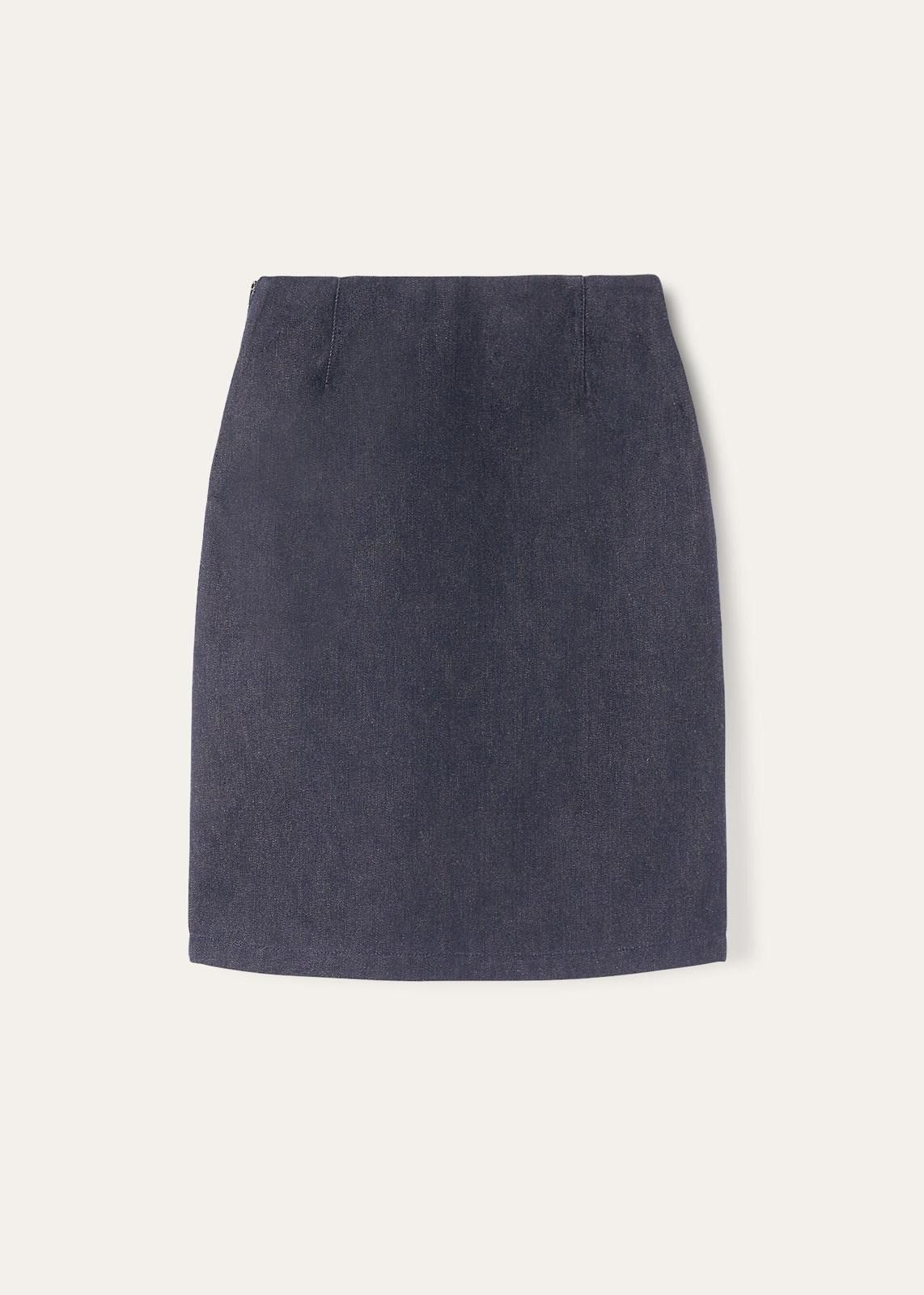Loro Piana o1srvl11e0725 FAO7018 Beryl Midi Skirt in Blue Size 30" / US 8 / IT 44 - 1 Thumbnail