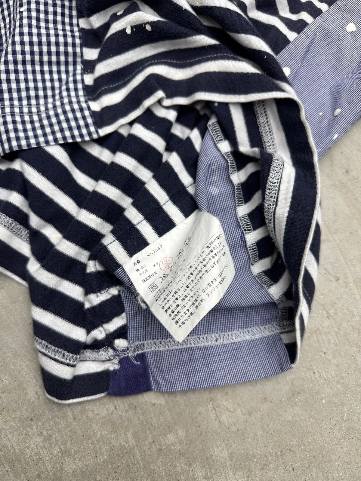 Comme des Garcons Homme CDG Homme Paint Splatter Patchwork Striped Shirt Size US XS / EU 42 / 0 - 4 Thumbnail
