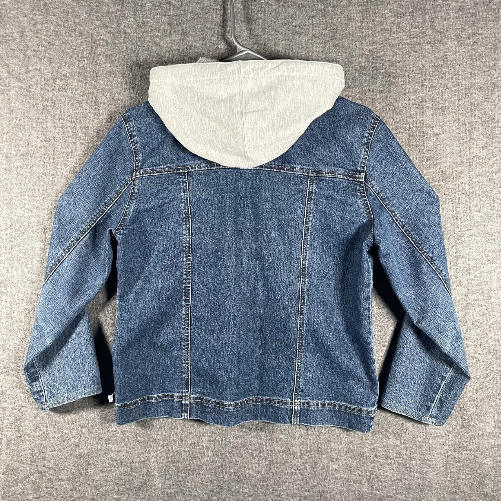 Vintage Duck Head Jacket Womens Small Blue Denim Hooded Trucker Jean Coat Casual Size 28" / US 6 / IT 42 - 2 Thumbnail
