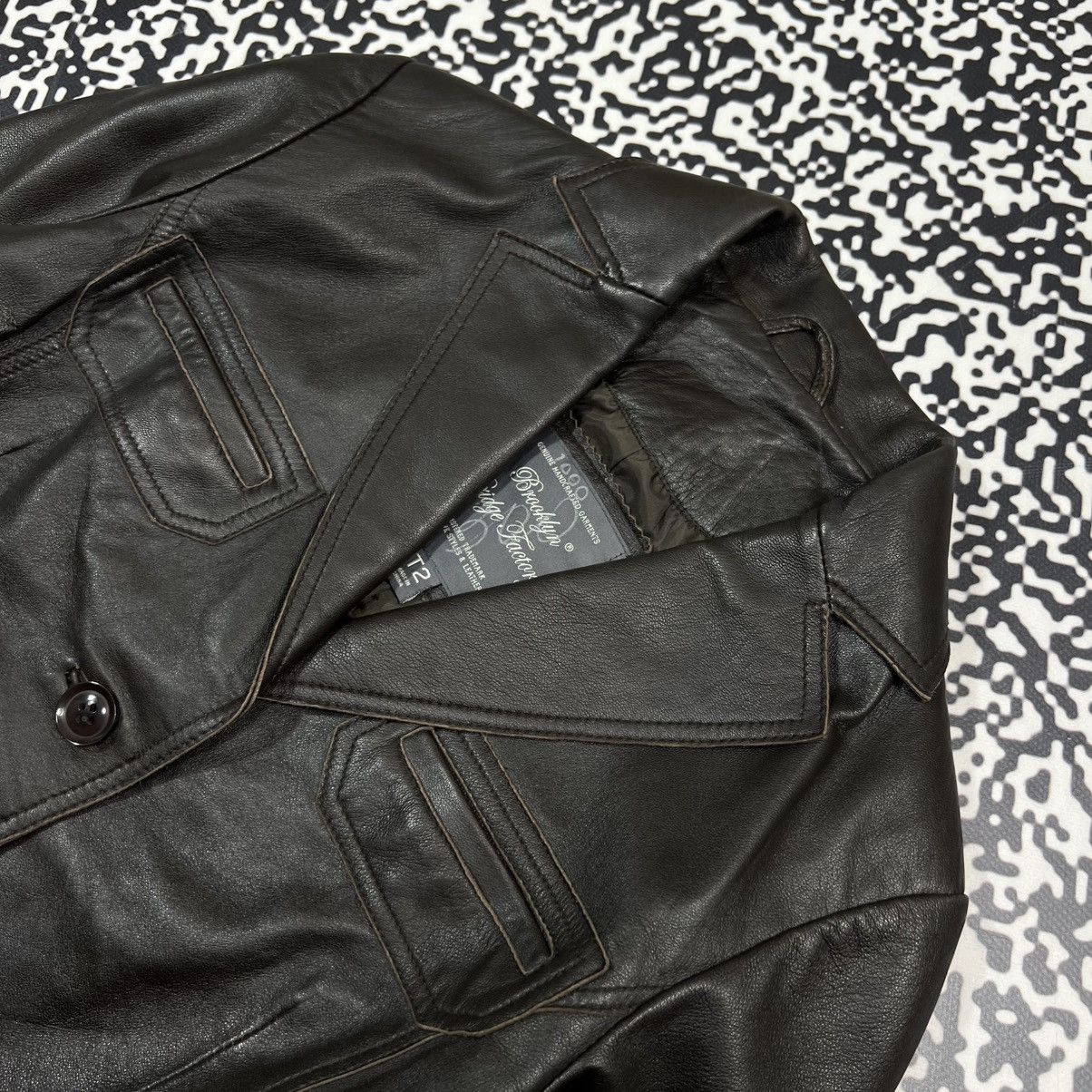 Vintage Vintage Y2K Lamb Leather Jacket Blazer Japanese Retro Style Size S / US 4 / IT 40 - 12 Thumbnail