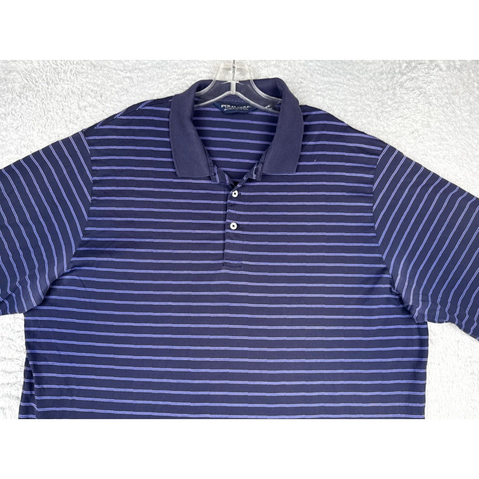 Ralph Lauren VINTAGE Polo Golf Ralph Lauren Shirt Men Extra Large Blue Stripe 100% Pima Cotton READ Size US M / EU 48-50 / 2 - 4 Thumbnail