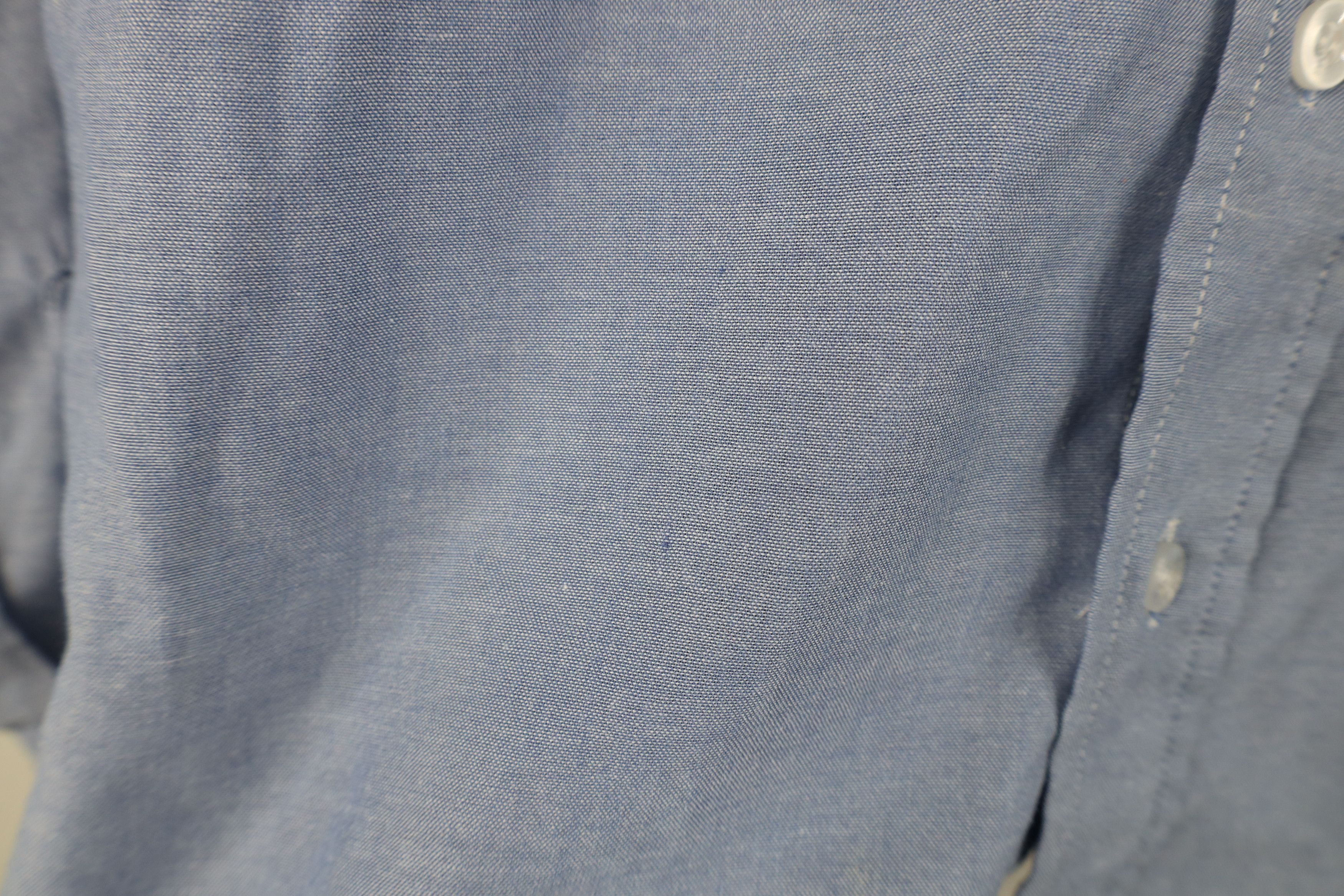 Vintage Vintage 90s Streetwear Chambray Button Shirt Workwear Blue Size US L / EU 52-54 / 3 - 7 Thumbnail