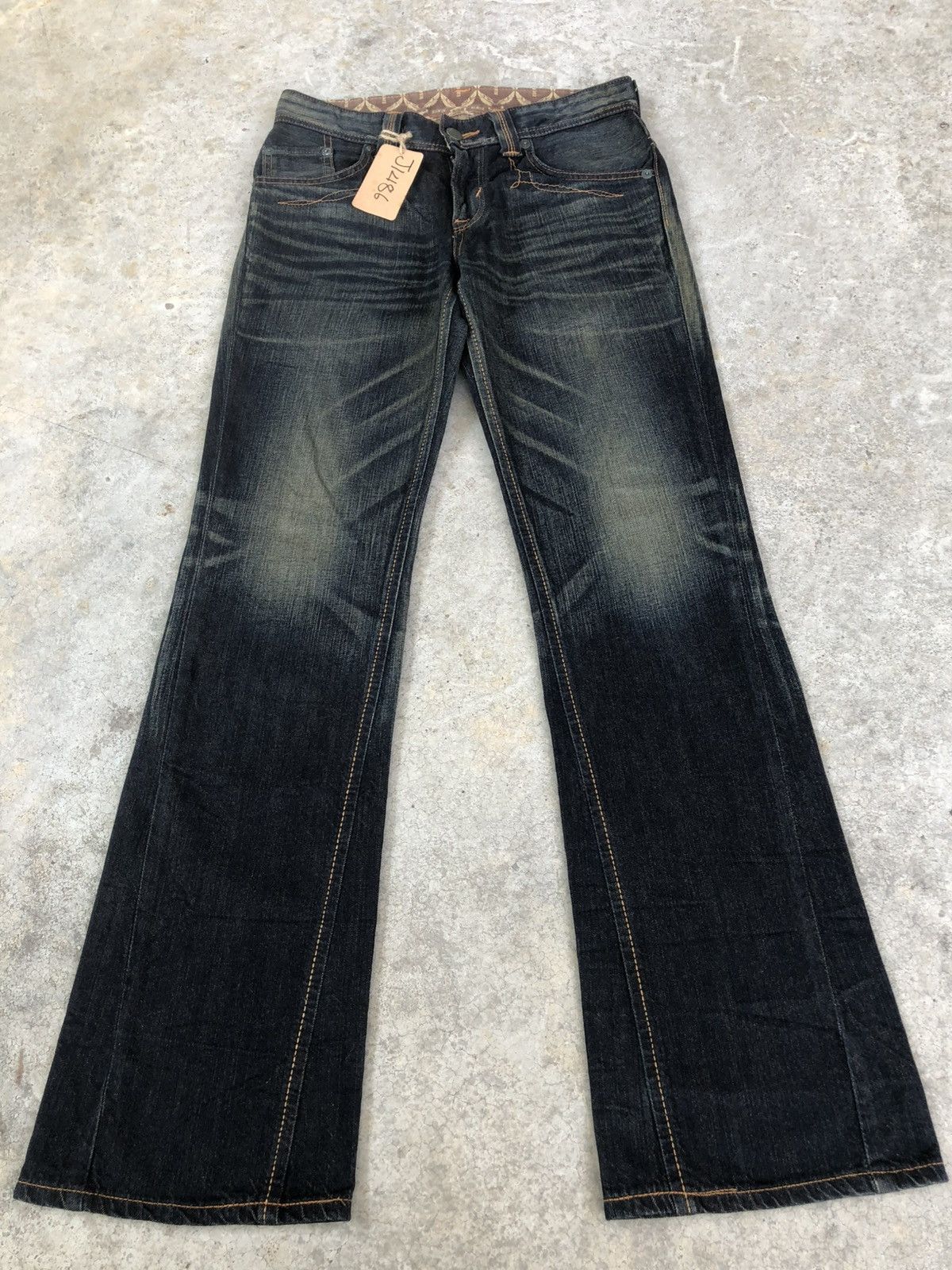Who Decides War Edwin XU Flared Jeans Mudwash Distressed Size US 30 / EU 46 - 1 Thumbnail