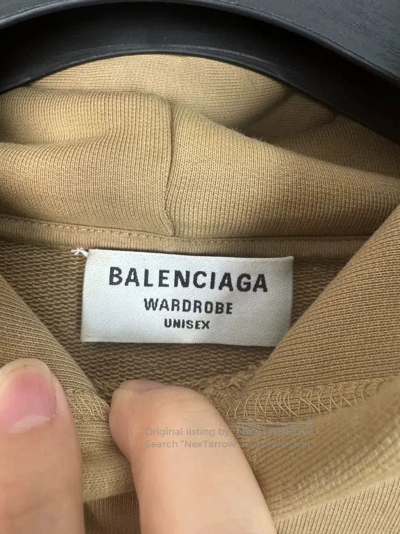 Balenciaga Balenciaga Beige Embroidered Logo Hoodie. Size US S / EU 44-46 / 1 - 4 Thumbnail