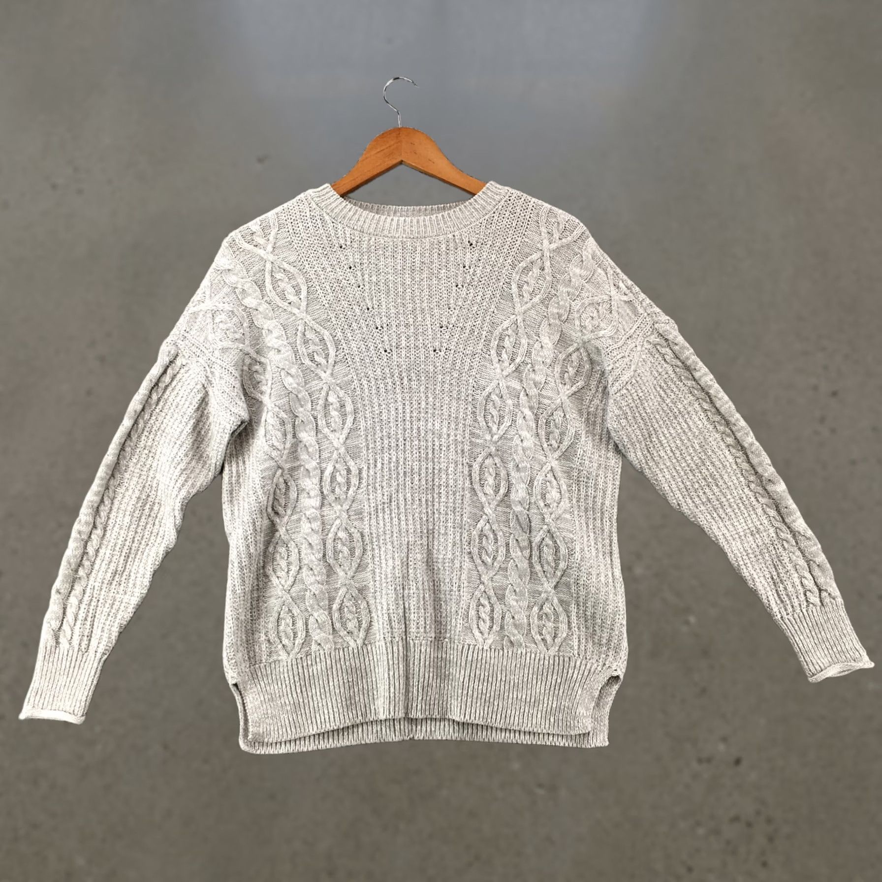 Aeropostale Aeropostale Sweater Womens XS Gray Cable Knit Tunic Long Sleeve Pullover NEW Size XS / US 0-2 / IT 36-38 - 1 Thumbnail