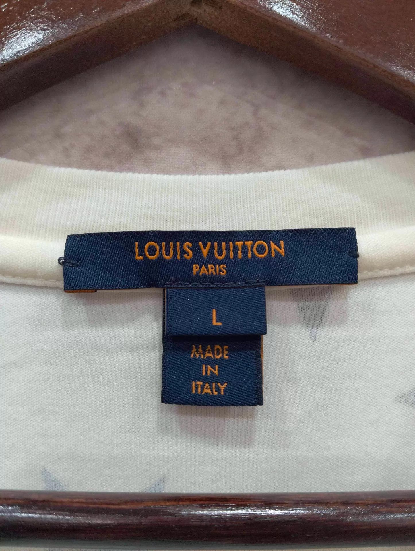 Louis Vuitton LV white color block star chain print short-sleeve T-shirt L Size L / US 10 / IT 46 - 4 Thumbnail