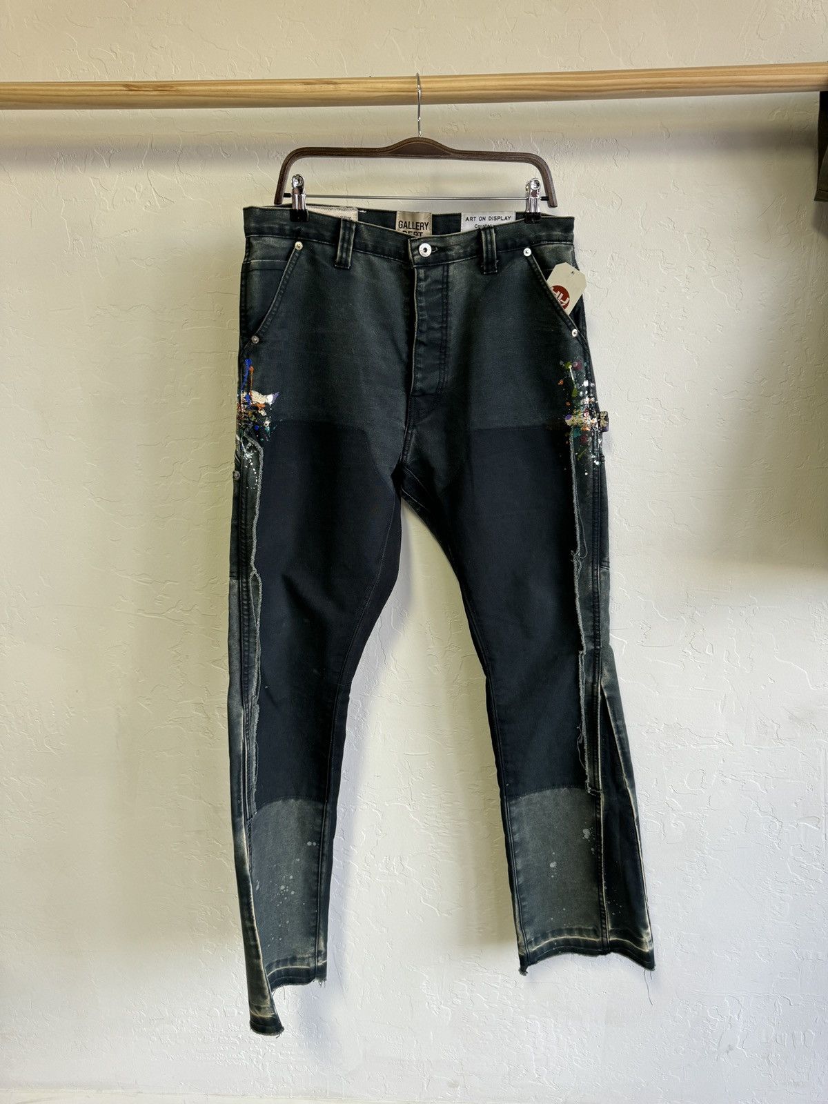 image of Gallery Dept Double Knee Flare Carpenters in Black, Men's (Size 34)