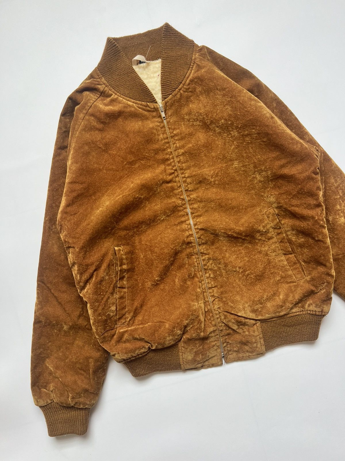 Japanese Brand Japanese Velvet Suede Bomber Jacket Size US M / EU 48-50 / 2 - 5 Thumbnail