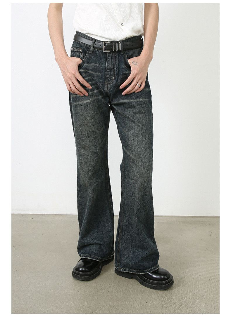 Japanese Brand × Jean Blue washed loose straight-leg versatile flared jeans Size US 32 / EU 48 - 1 Thumbnail