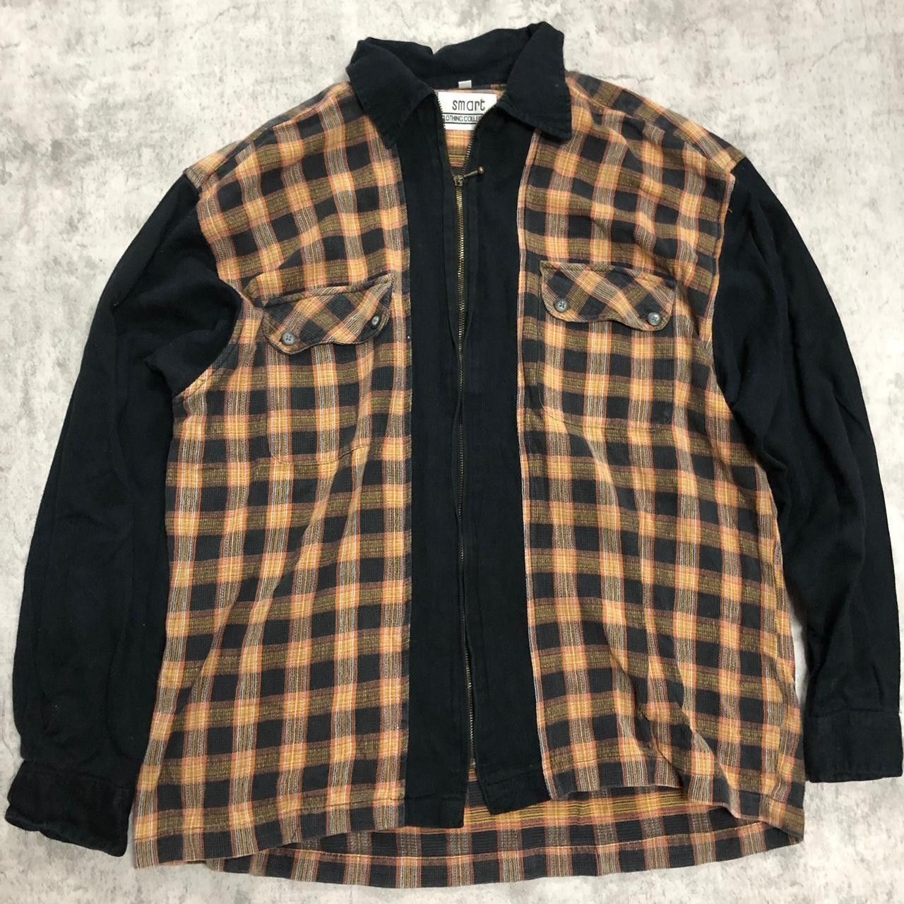 Other Smart & Mart black & orange plaid flannel jacket Size US L / EU 52-54 / 3 - 1 Thumbnail