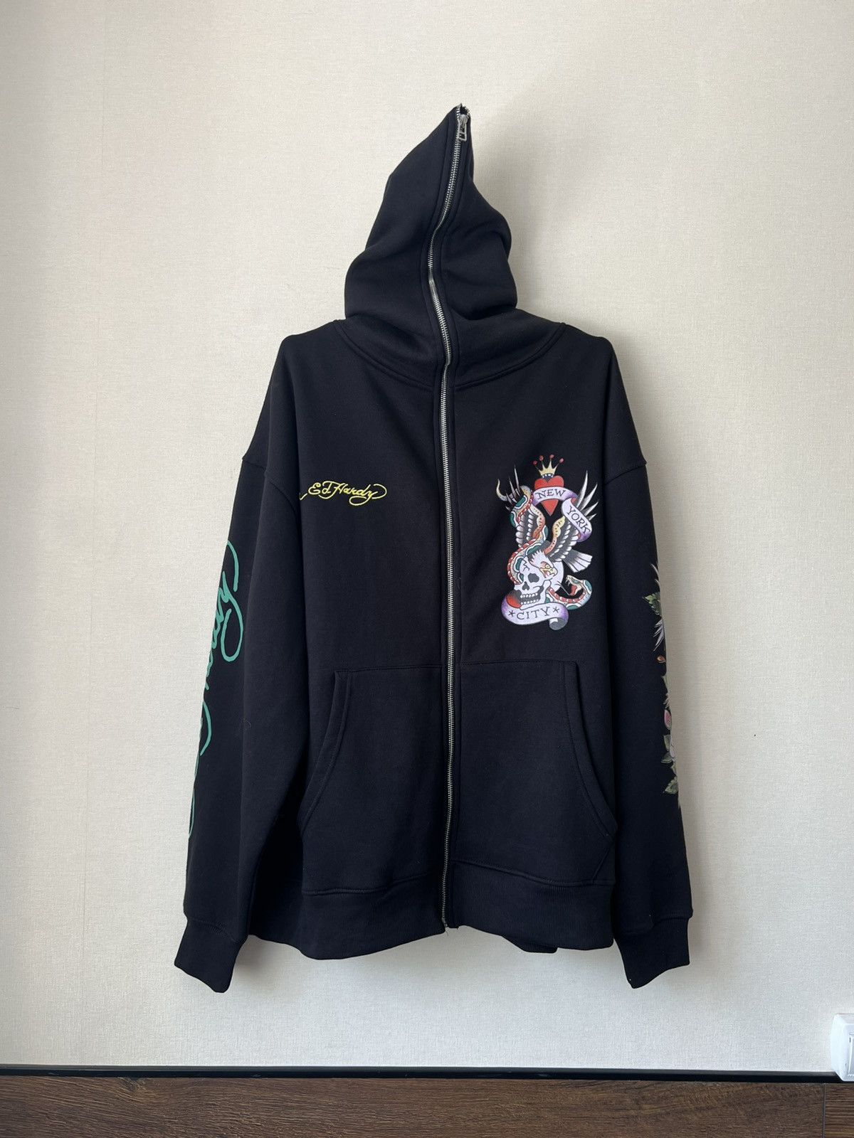 Christian Audigier Vintage Ed Hardy Suit Zip Hoodie+Pants 90’s Size US M / EU 48-50 / 2 - 4 Thumbnail