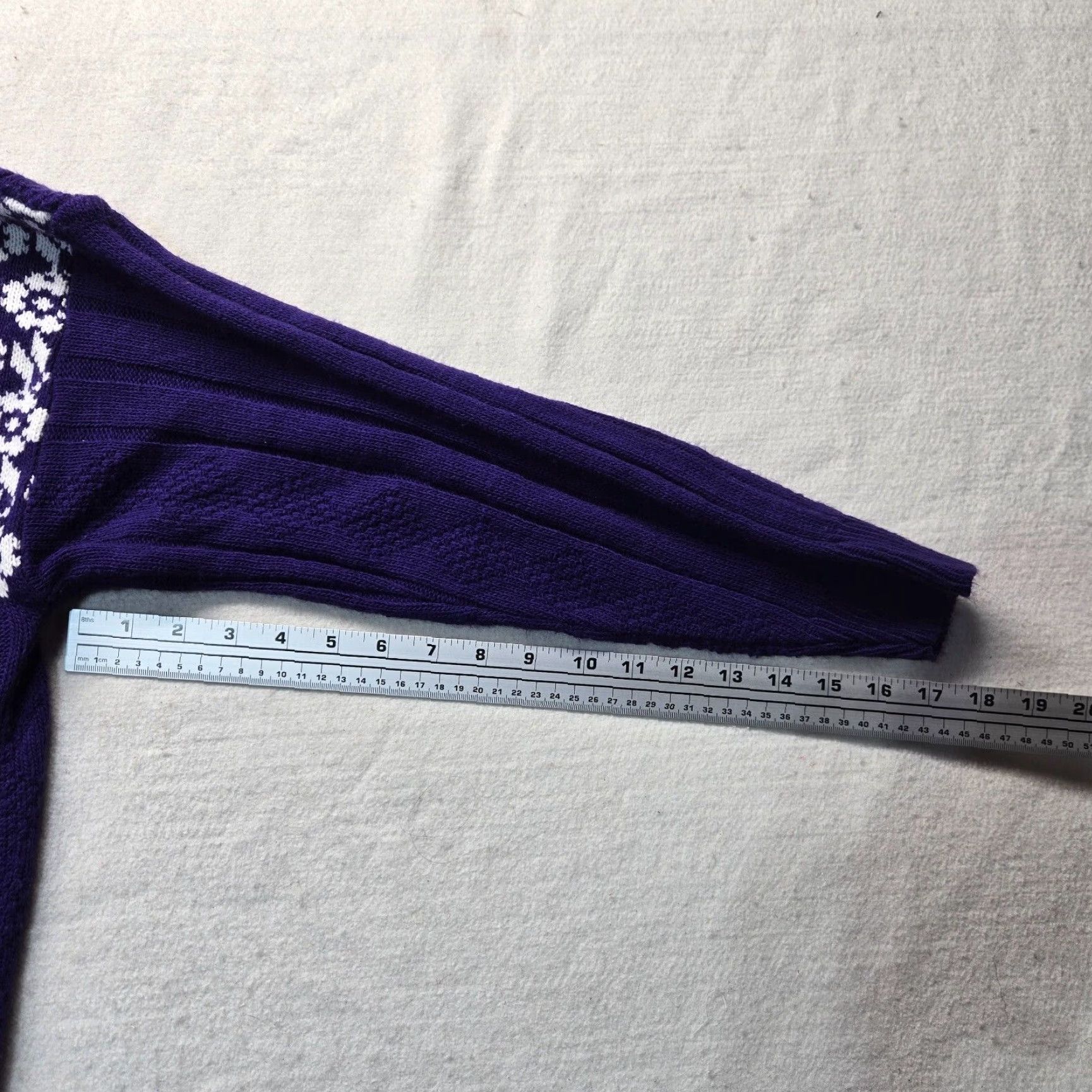 Vintage Pride Women's Long Sleeve Pullover Sweater Adult Large Purple Snowflake Made in America Size L / US 10 / IT 46 - 6 Thumbnail