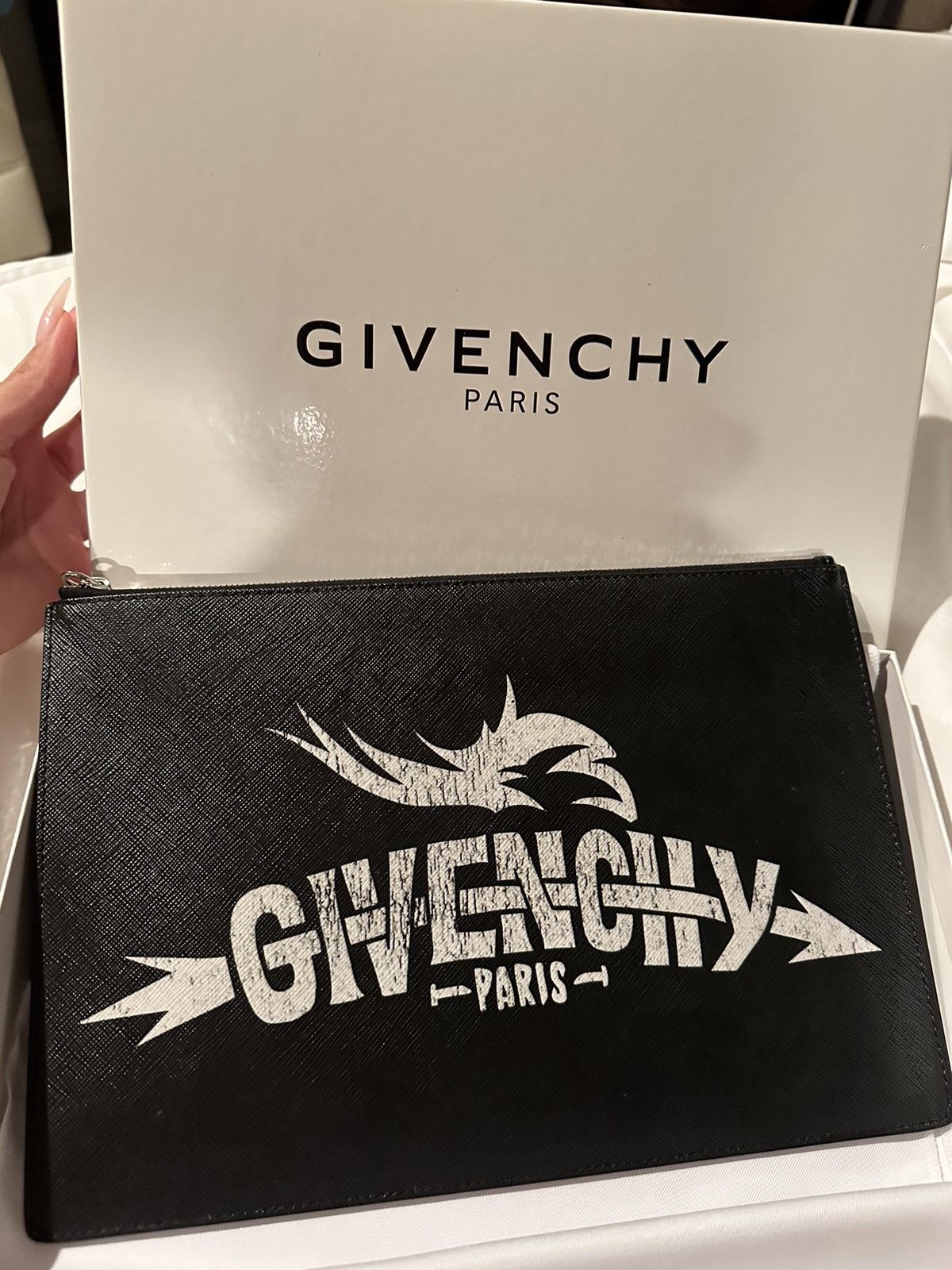 image of Givenchy Black Messenger Pouch, Men's