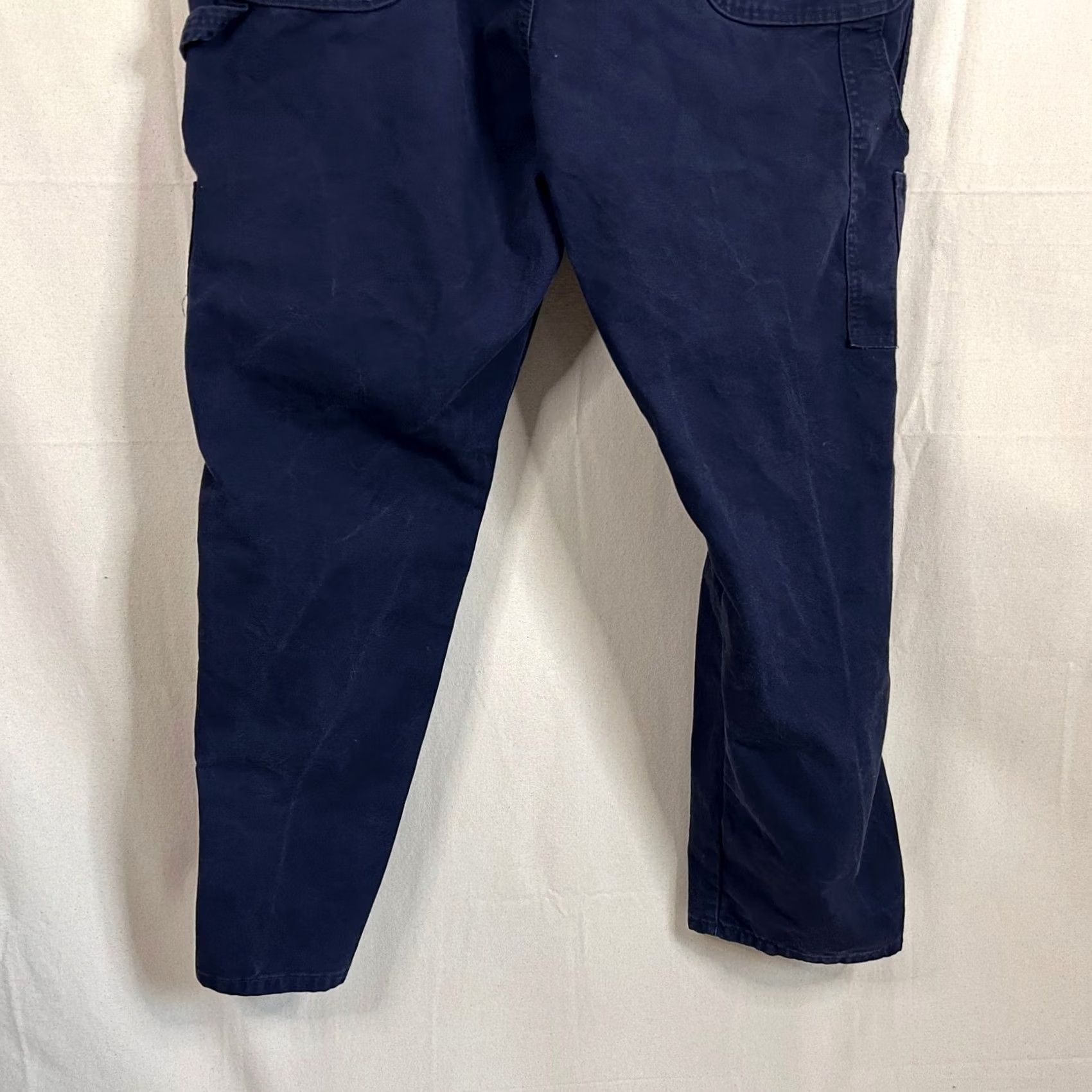 Vintage Bulwark FR Flame Resistant Carpenter Pants Cotton Blend Navy Blue Mens 46x32 Size US 30 / EU 46 - 7 Thumbnail