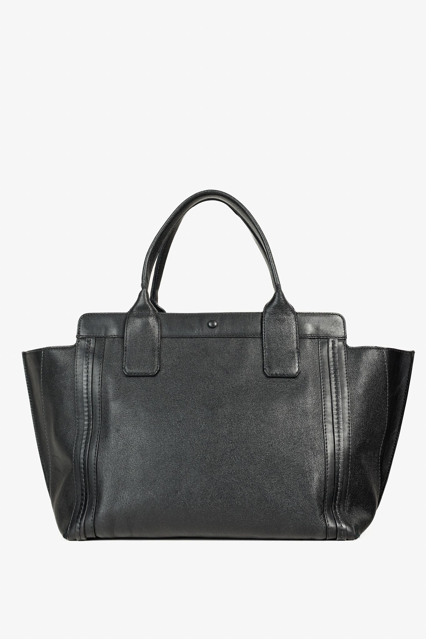 Chloe Chloe East-West Black Leather Tote Size ONE SIZE - 4 Thumbnail
