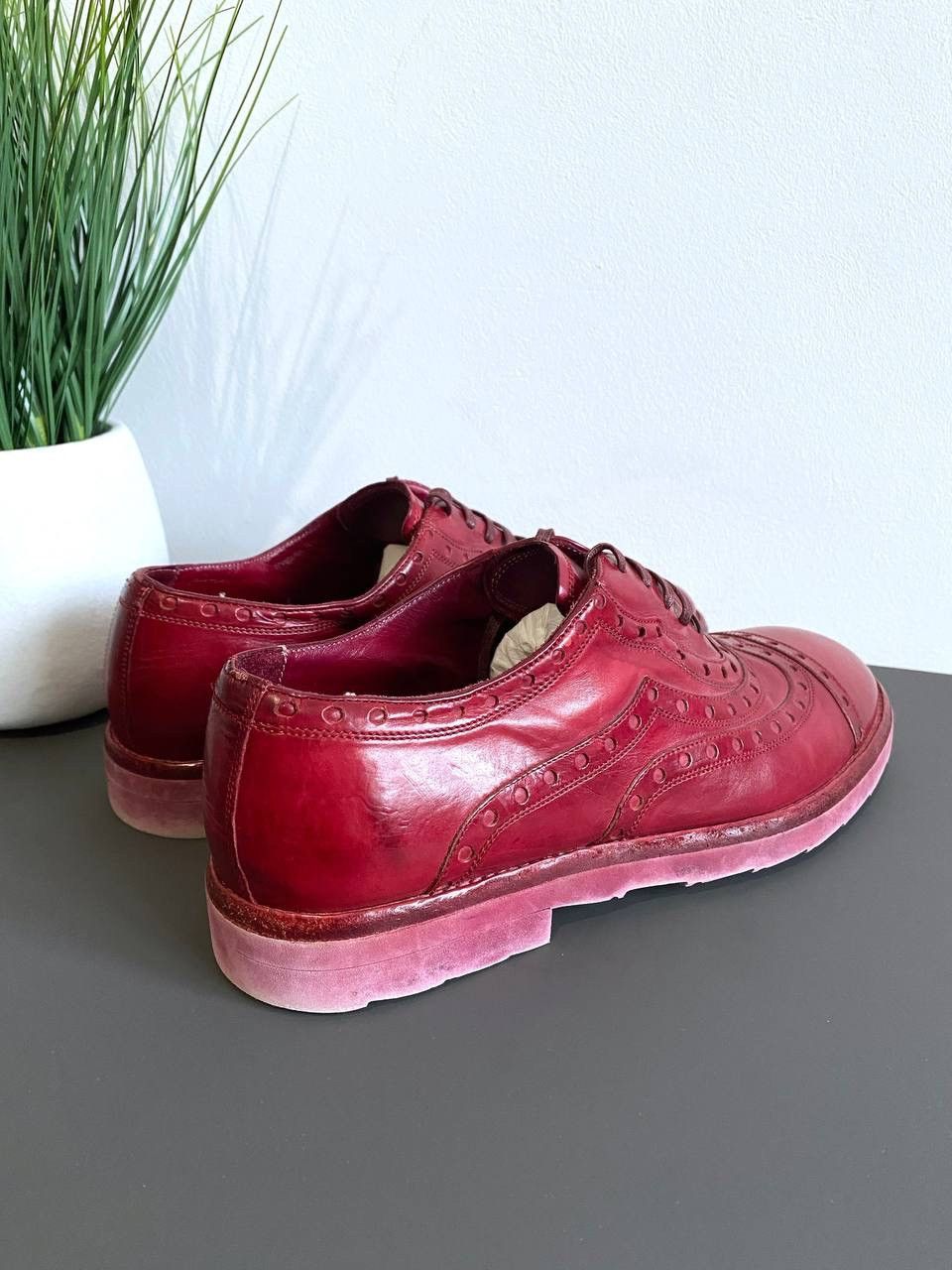 Dolce & Gabbana Dolce&Gabbana Men’s Shoes Red Leather Made in Italy, EU 41 Size US 8 / EU 41 - 5 Thumbnail