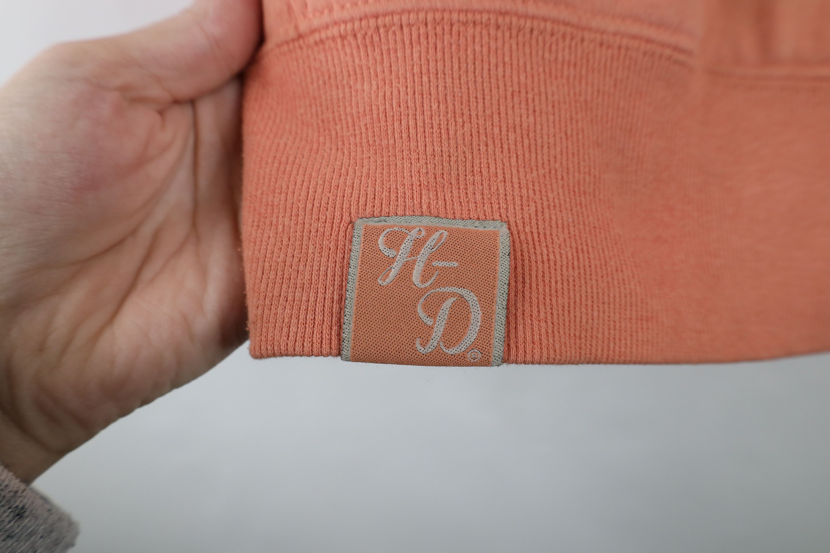 Harley Davidson × Vintage Vintage Harley Davidson Spell Out V-Neck Hoodie Pink Size S / US 4 / IT 40 - 9 Thumbnail