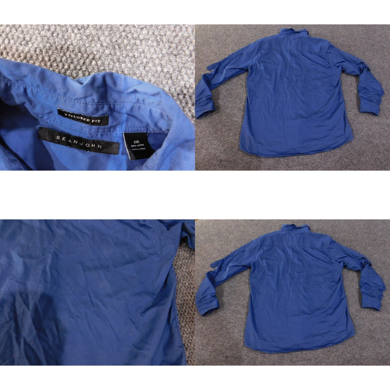 Sean John Sean John Shirt 2XL Blue Button-Up Mens Retro Vintage Casual Hip-Hop Size US XXL / EU 58 / 5 - 8 Thumbnail