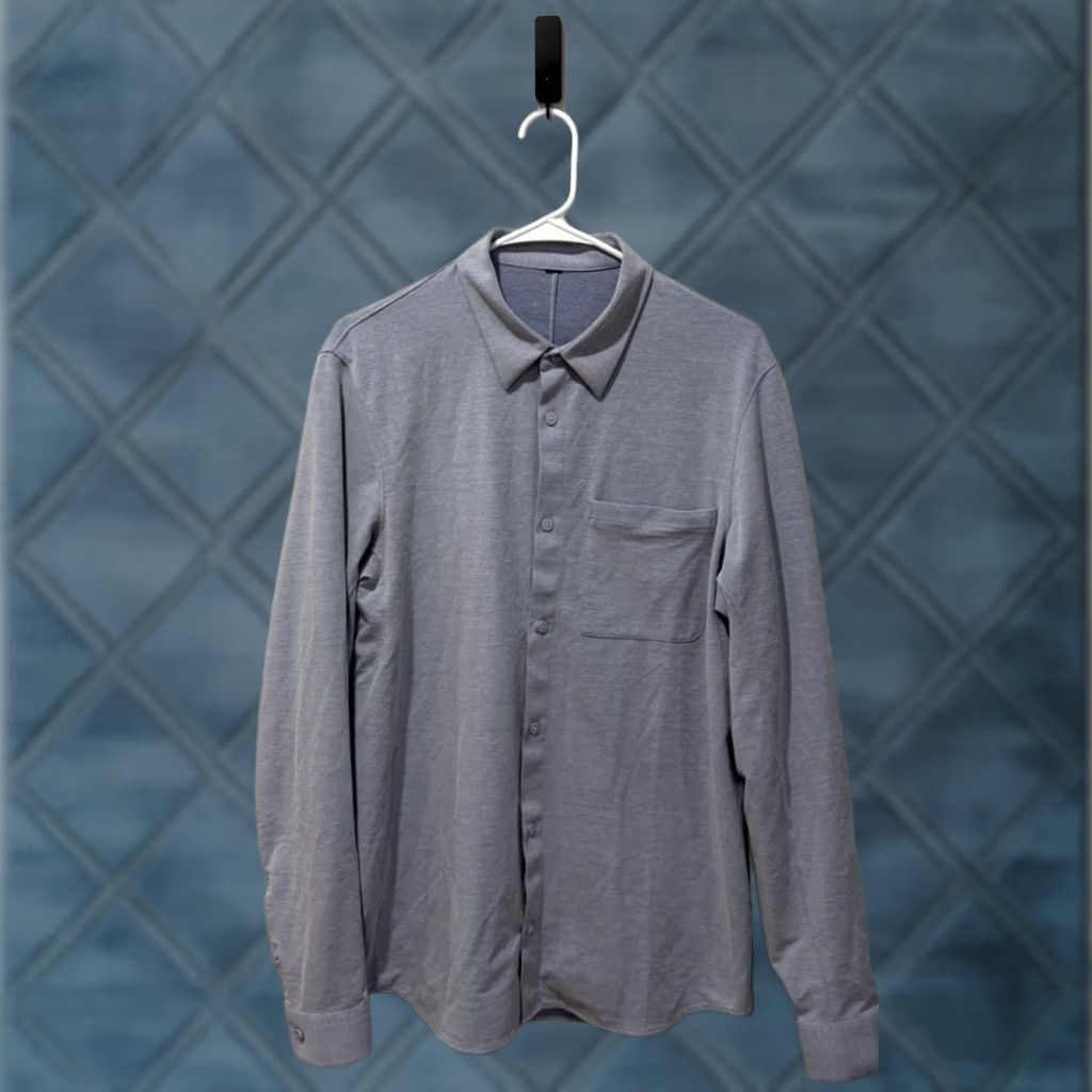 Lululemon Lululemon Commission Button Down Shirt Stretch Blue Men's Large Size US L / EU 52-54 / 3 - 1 Thumbnail