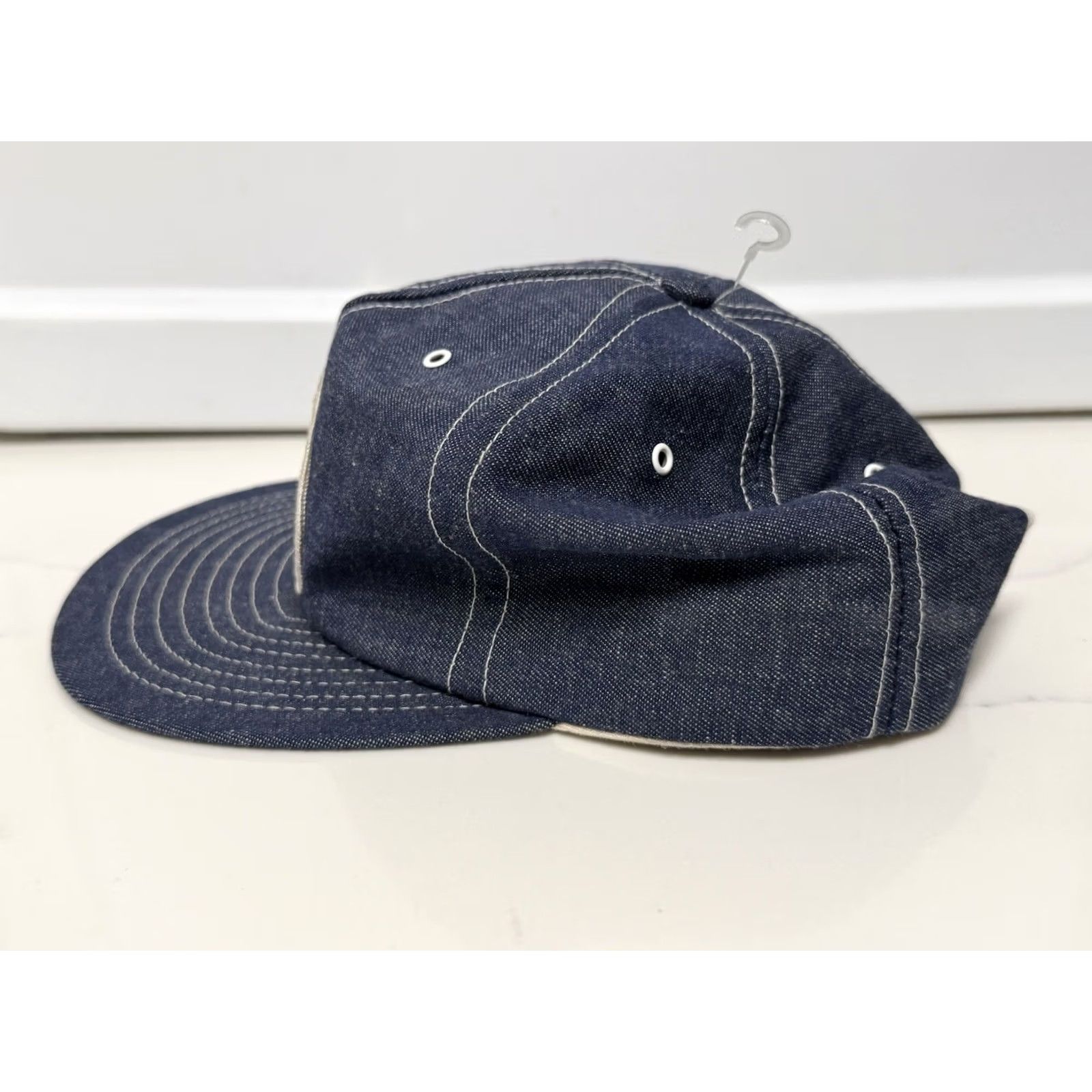 GAS VINTAGE Marathon Petroleum Denim Snapback Hat OSFA Blue Men Snapback 80s Western USA Rock Hipster Dad Classic Adjustable Sizes Size ONE SIZE - 3 Thumbnail