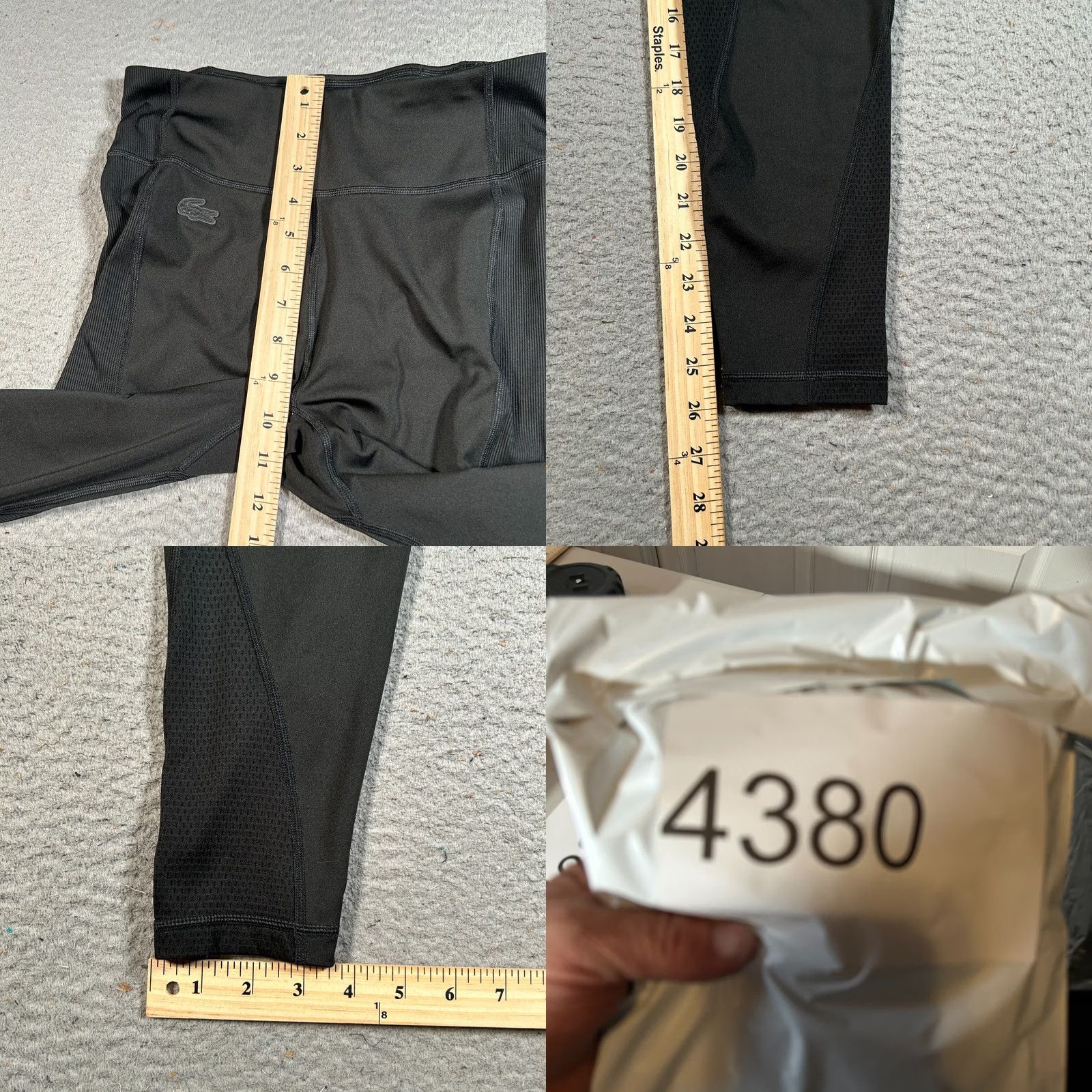 Lacoste Lacoste Sport Leggings Womens Medium Black Mid Rise Workout Croc Performance Leggings Black Lacoste Womens Medium M Athletic Activewear Croc Sport Size 32" / US 10 / IT 46 - 8 Thumbnail