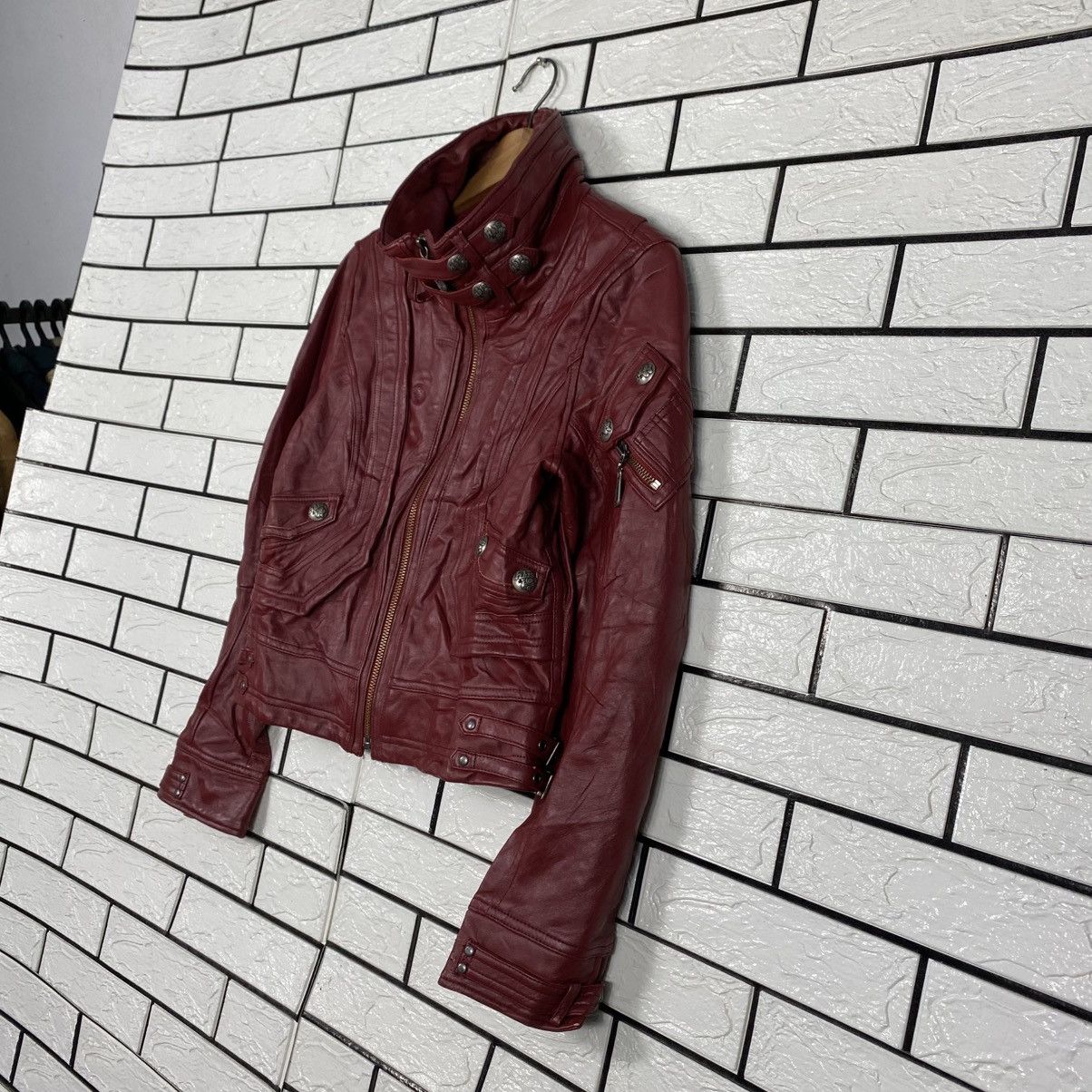 Hysteric Glamour Bondage Parachute Cropped Biker Jacket H Bis Japanese Brand Size US XXS / EU 40 - 3 Thumbnail