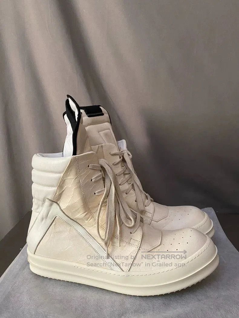 Rick Owens Rick Owens White Leather High. Size US 10.5 / EU 43-44 - 3 Thumbnail