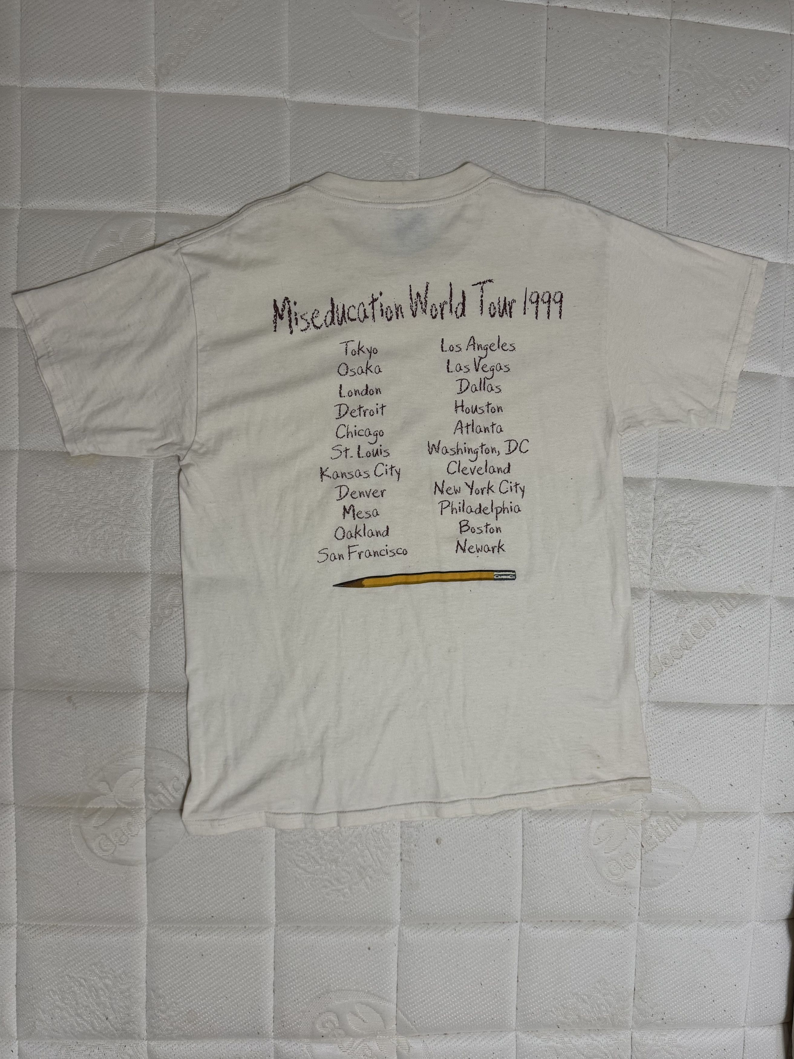 Vintage 1999 Lauryn Hill Miseducation Tour Tee Giant Tag White L Size US L / EU 52-54 / 3 - 2 Thumbnail