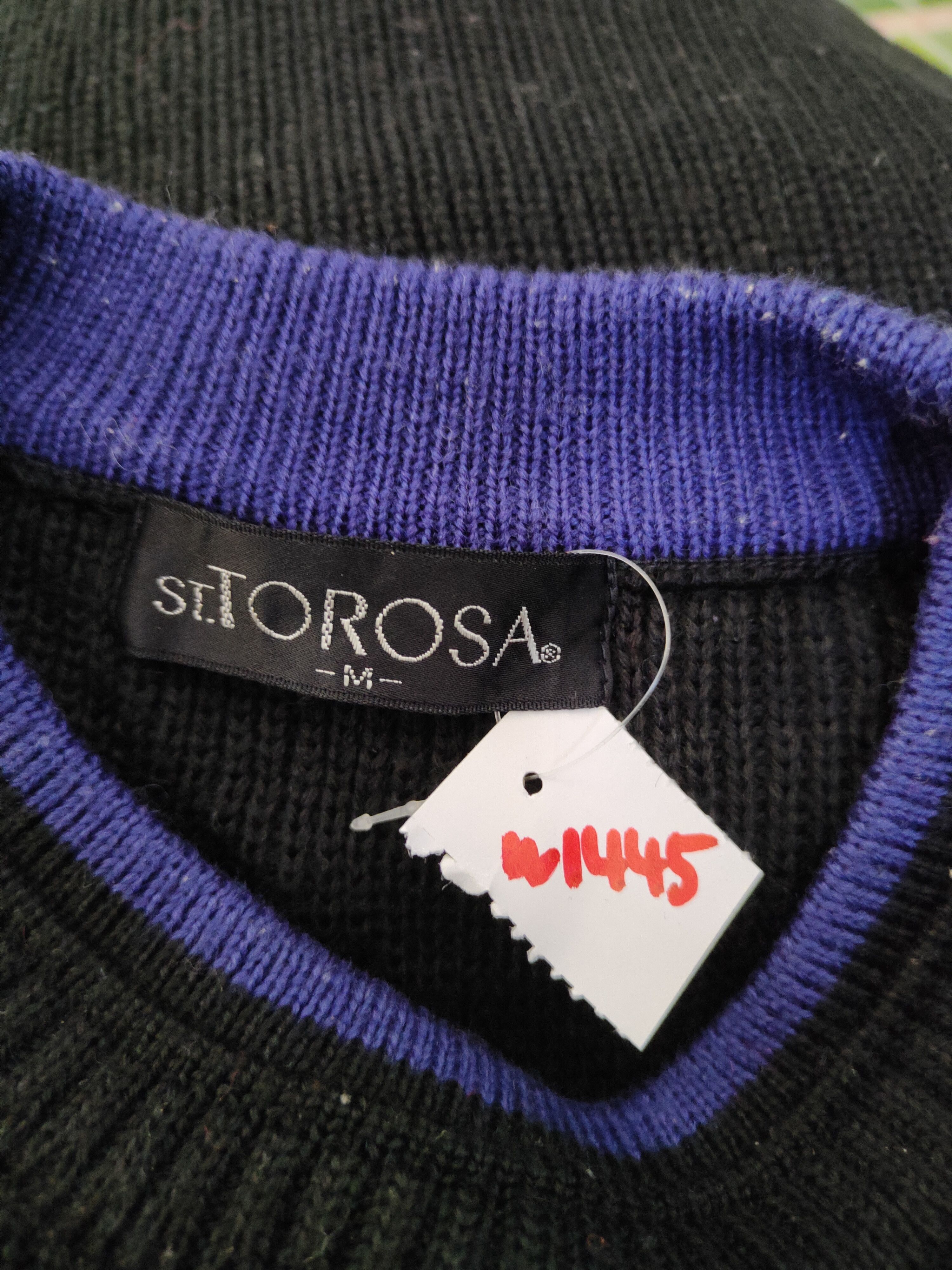 Vintage St.Torosa Black Golfing Knitwear Sweatshirts #W1445 Size US M / EU 48-50 / 2 - 12 Thumbnail