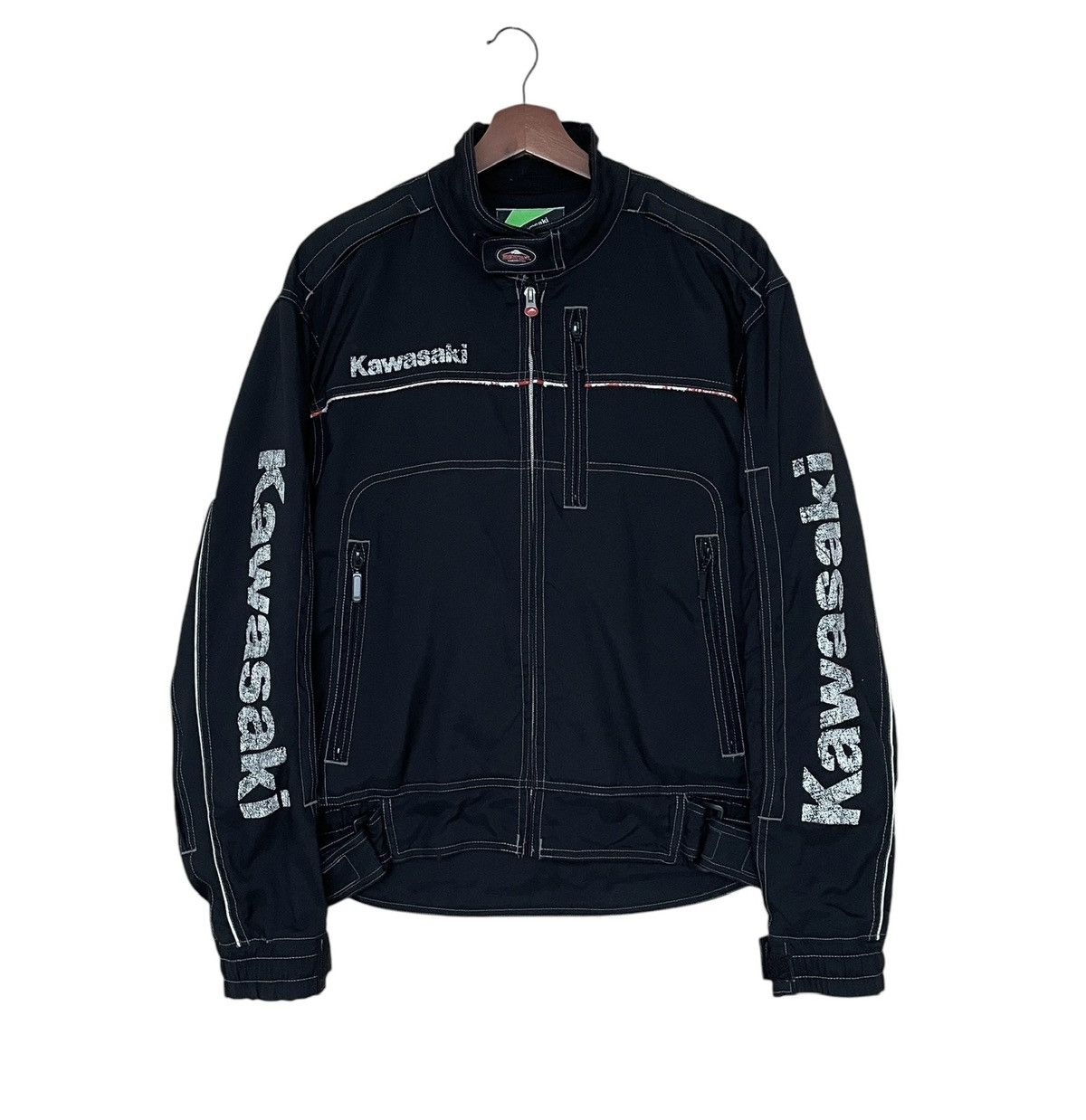 Vintage Vintage Brand Kushitani Kawasaki Bikers Jacket 1990s Size US L / EU 52-54 / 3 - 1 Thumbnail