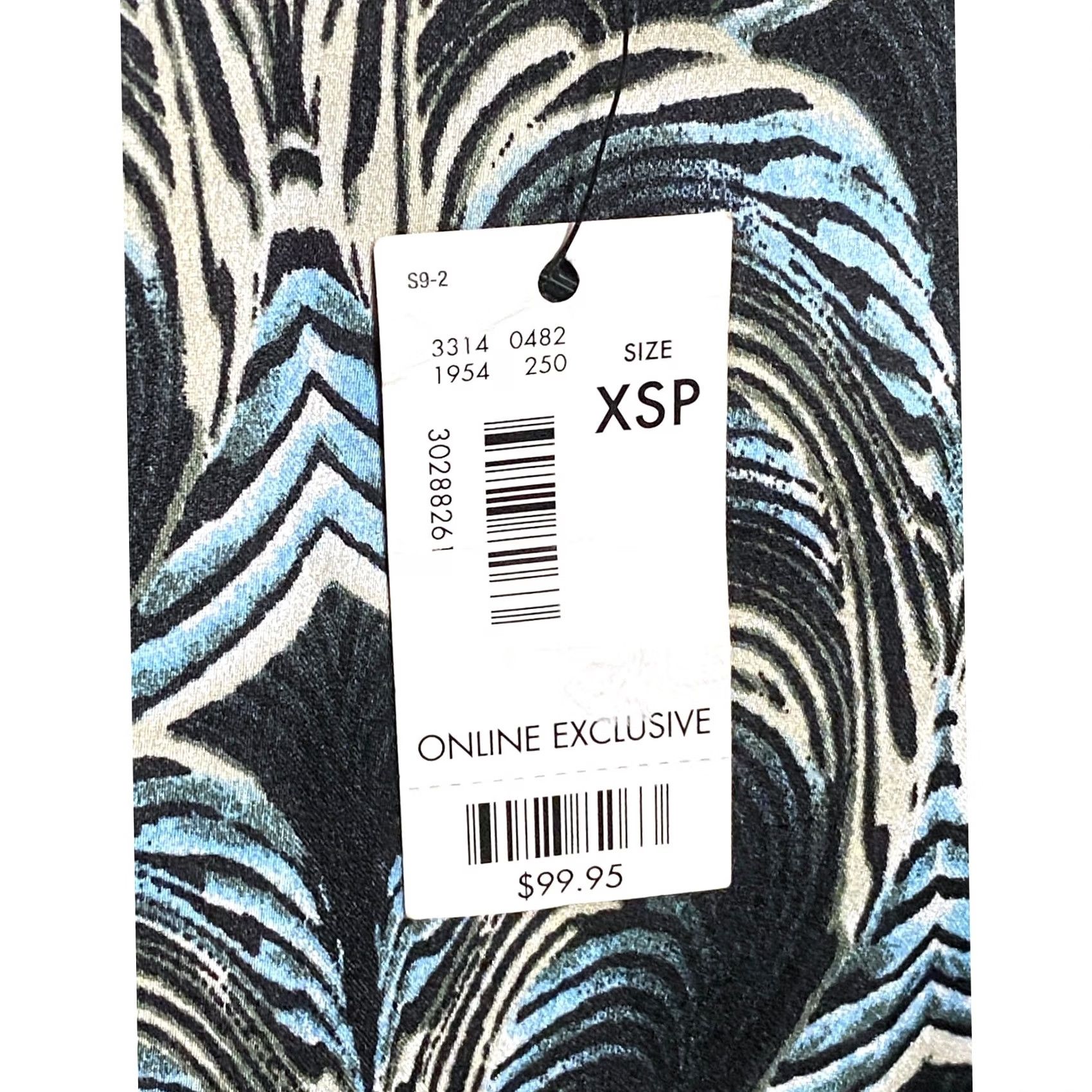 Vintage VINTAGE The Limited Dress XSP XS Petite Blue Retro Artsy Geometric Hippie Bell Sleeve Zipper NWT Size XS / US 0-2 / IT 36-38 - 6 Thumbnail